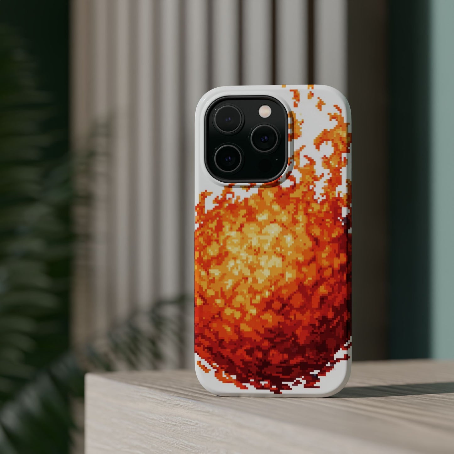 Impact-Resistant Phone Cases with Fiery Design, Protective Case, Unique Phone Cover, Gamer Gift, Trendy Accessibility