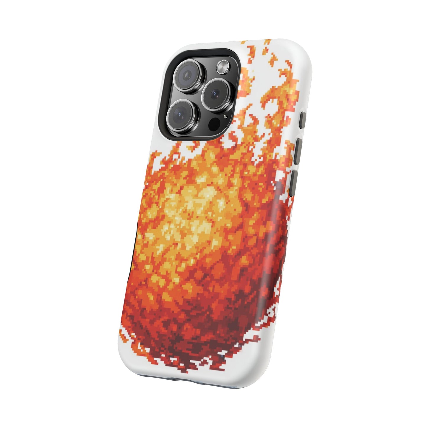 Impact-Resistant Phone Cases with Fiery Design, Protective Case, Unique Phone Cover, Gamer Gift, Trendy Accessibility