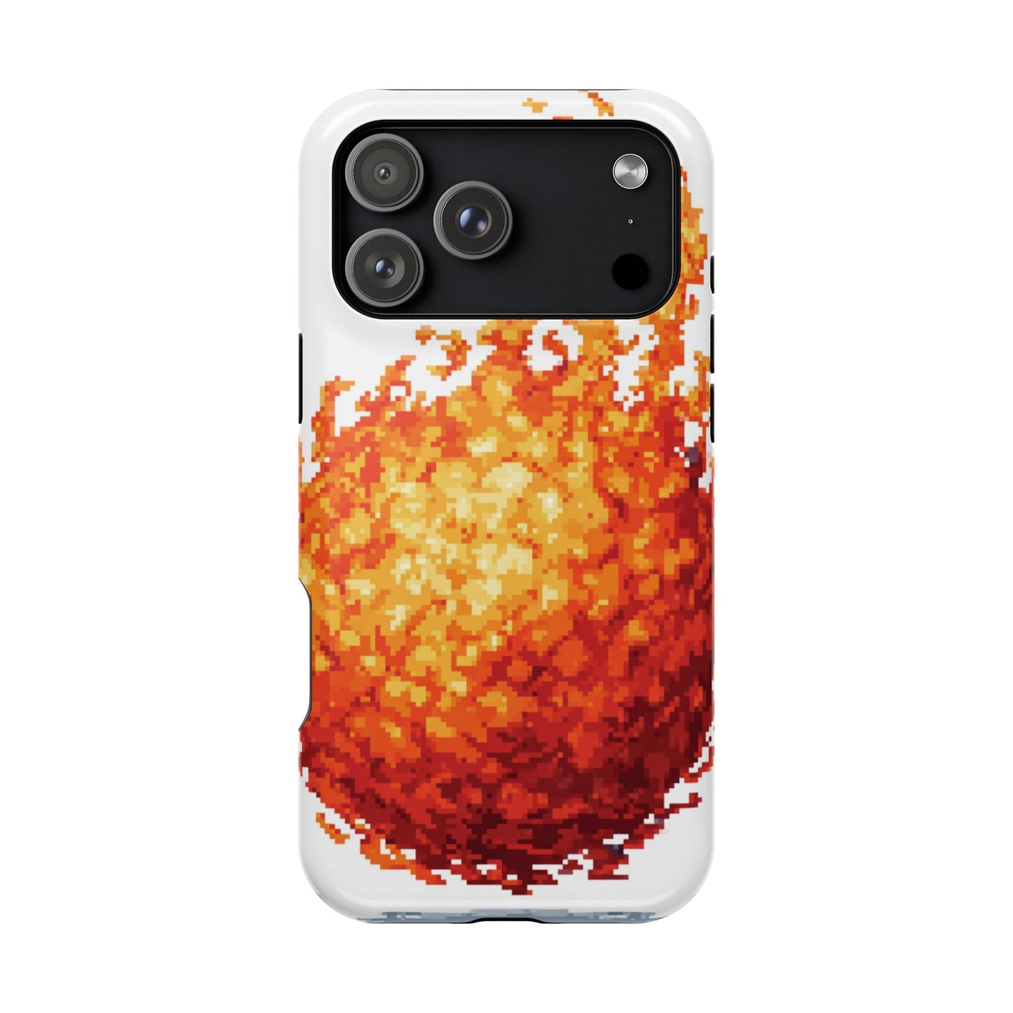 Impact-Resistant Phone Cases with Fiery Design, Protective Case, Unique Phone Cover, Gamer Gift, Trendy Accessibility