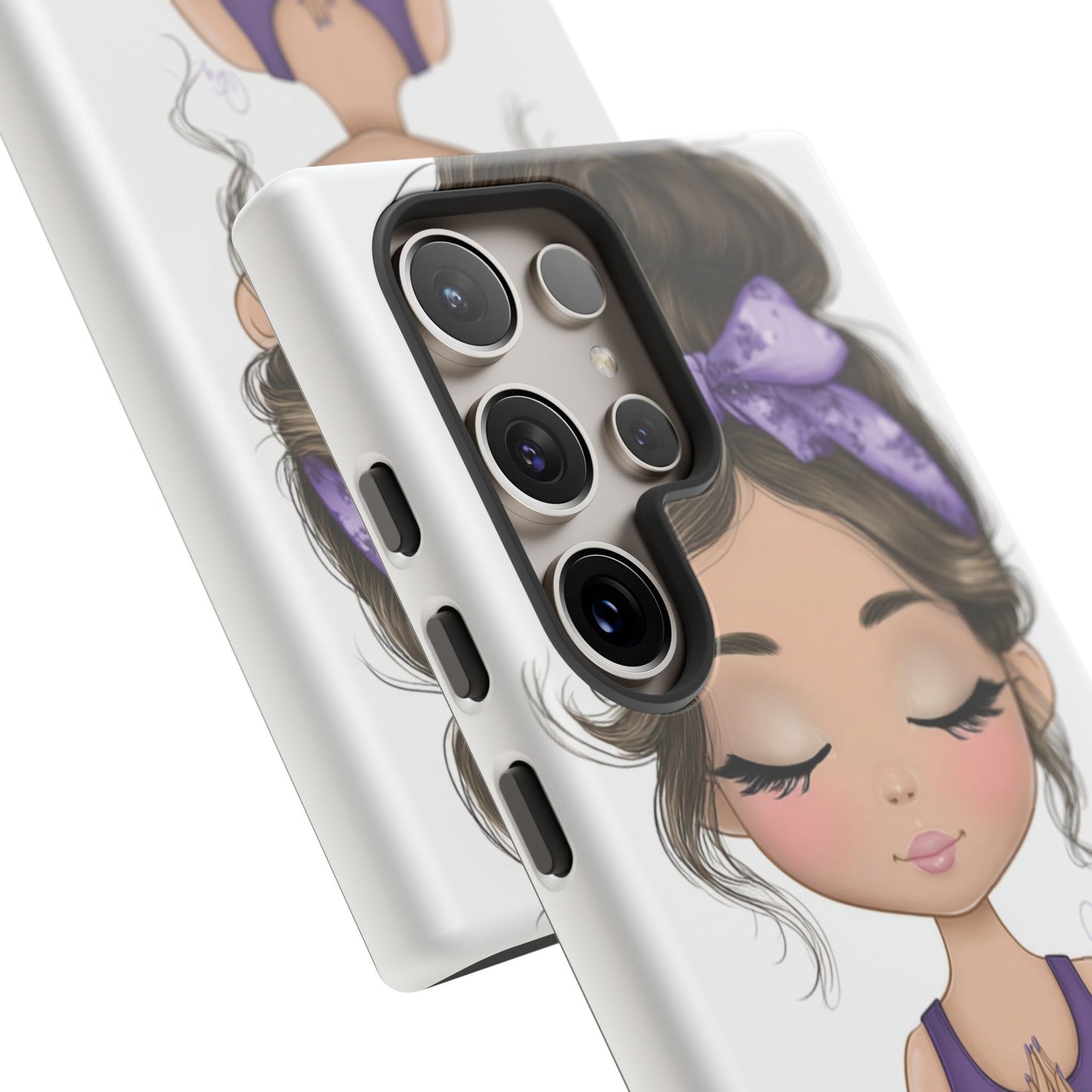 Yoga Phone Case for Mindfulness, Cute Girl Design, Gift for Yogis, Meditation Accessory, Stylish Phone Cover, Zen Vibe
