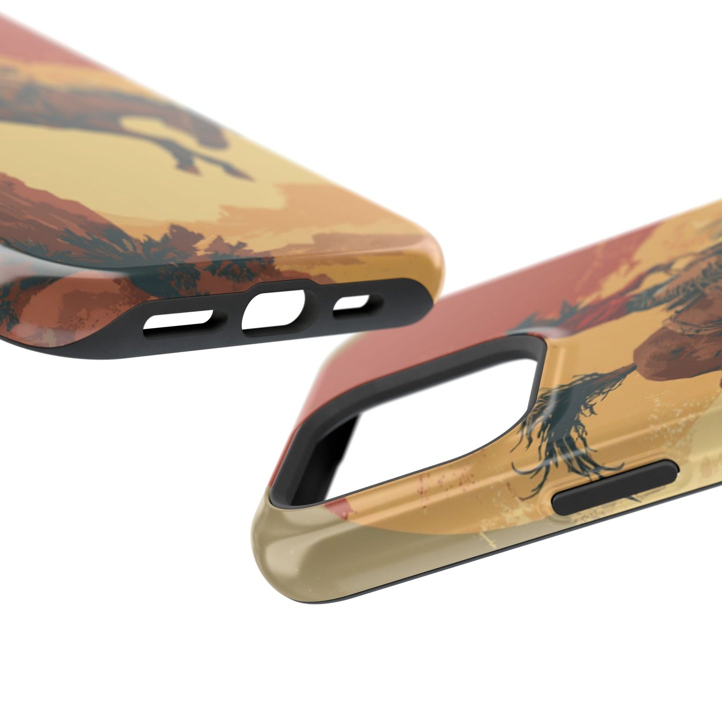 Magnetic Phone Case - Vintage Cowboy Design, Durable Cell Phone Cover, Western Style Accessory, Unique Gift for Rodeo Fans, Protective Case