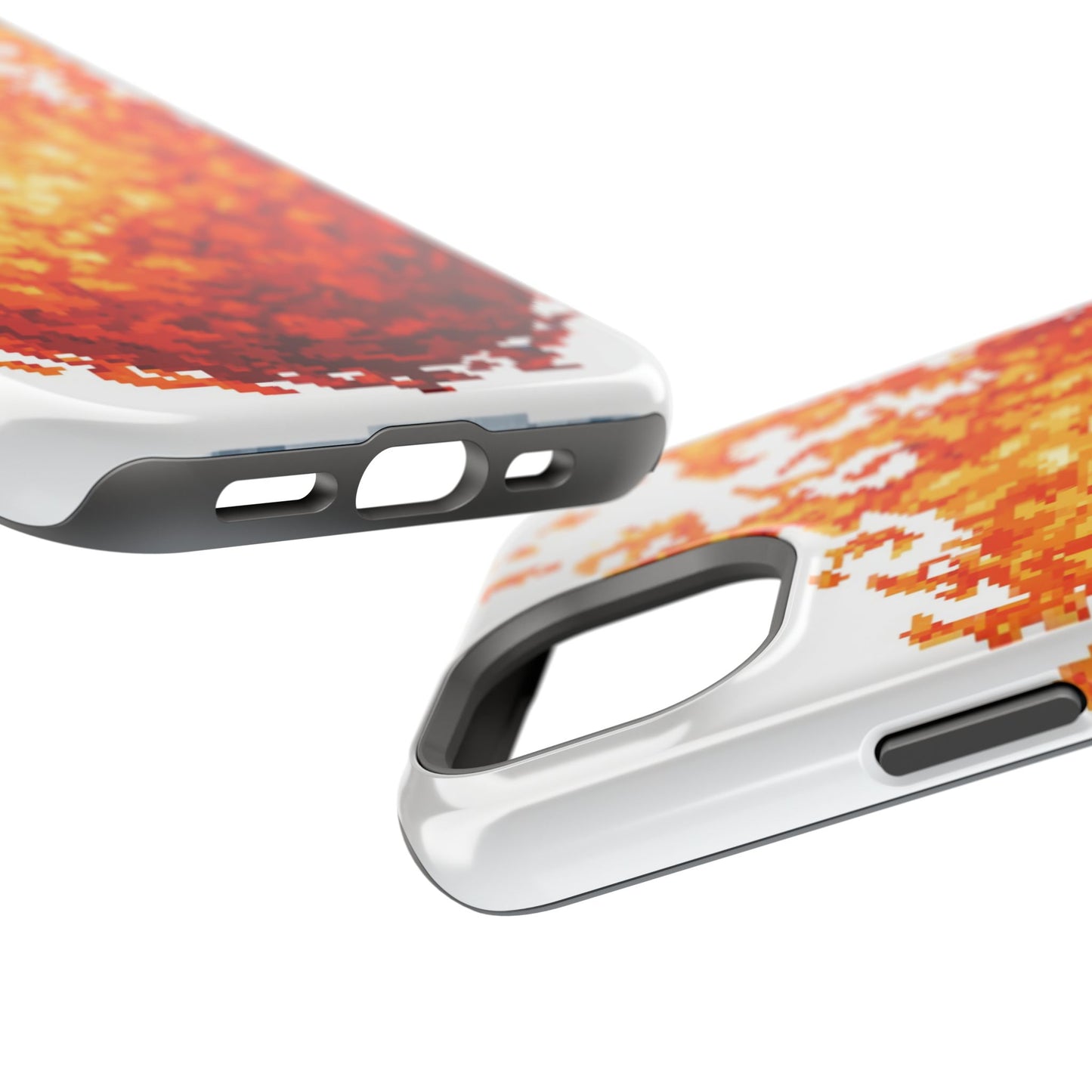 Impact-Resistant Phone Cases with Fiery Design, Protective Case, Unique Phone Cover, Gamer Gift, Trendy Accessibility