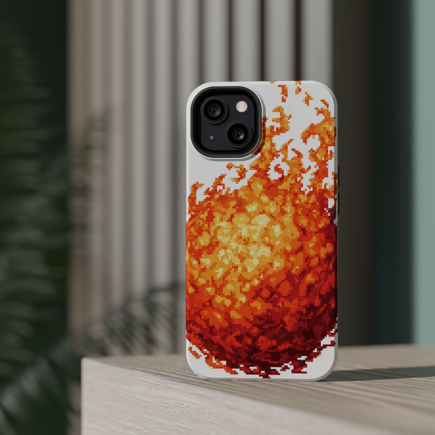 Impact-Resistant Phone Cases with Fiery Design, Protective Case, Unique Phone Cover, Gamer Gift, Trendy Accessibility