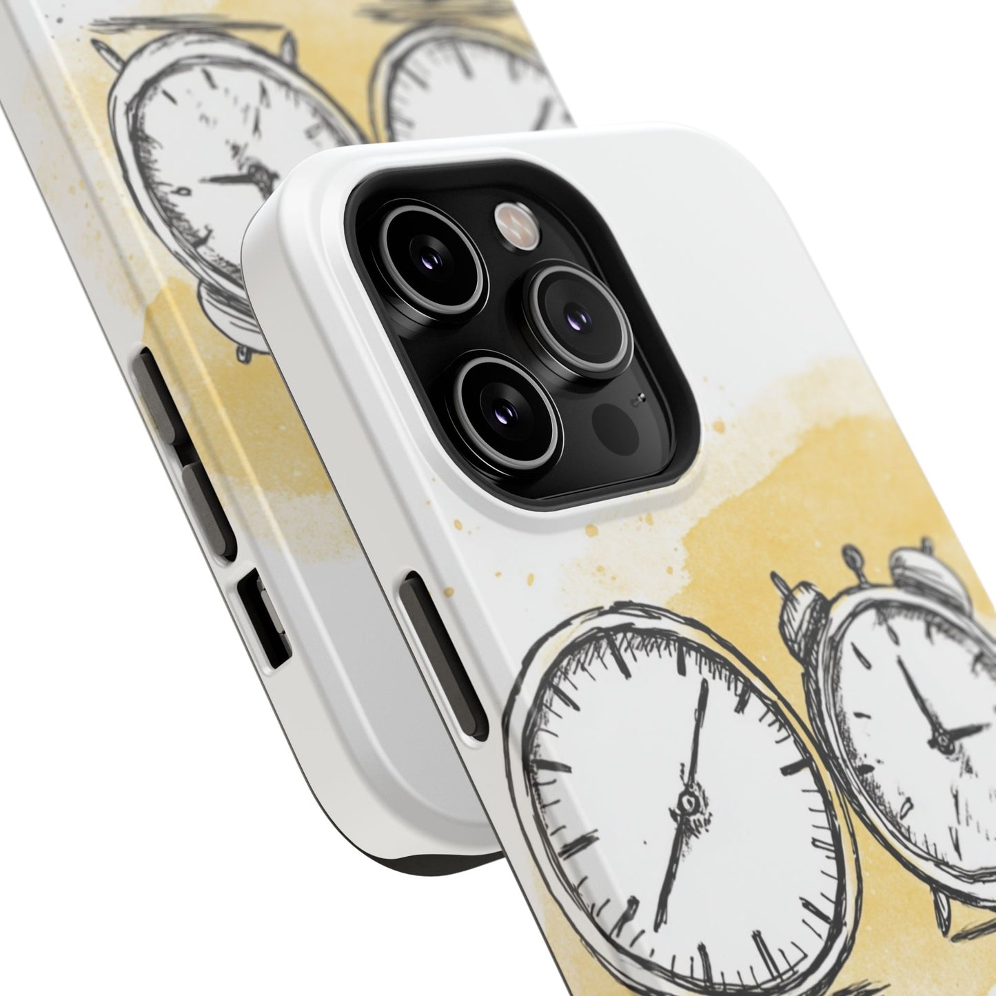 Vintage Clock Phone Case, Impact Resistant Cover for iPhone, Retro Style Gift, Timepiece Design, Unique Phone Accessory