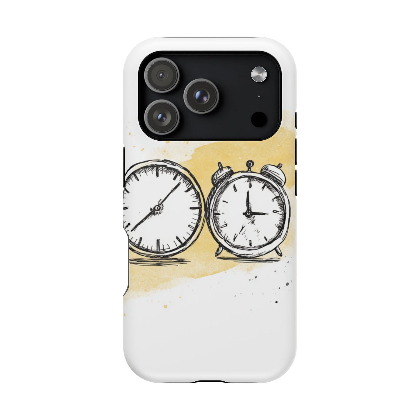 Vintage Clock Phone Case, Impact Resistant Cover for iPhone, Retro Style Gift, Timepiece Design, Unique Phone Accessory