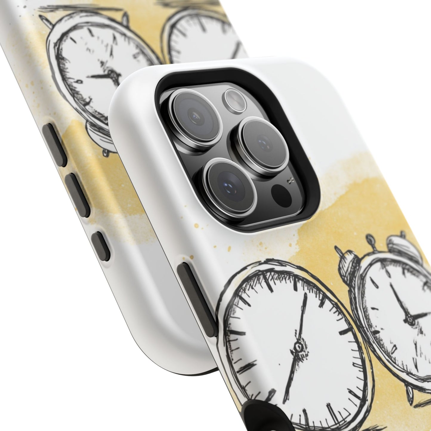 Vintage Clock Phone Case, Impact Resistant Cover for iPhone, Retro Style Gift, Timepiece Design, Unique Phone Accessory