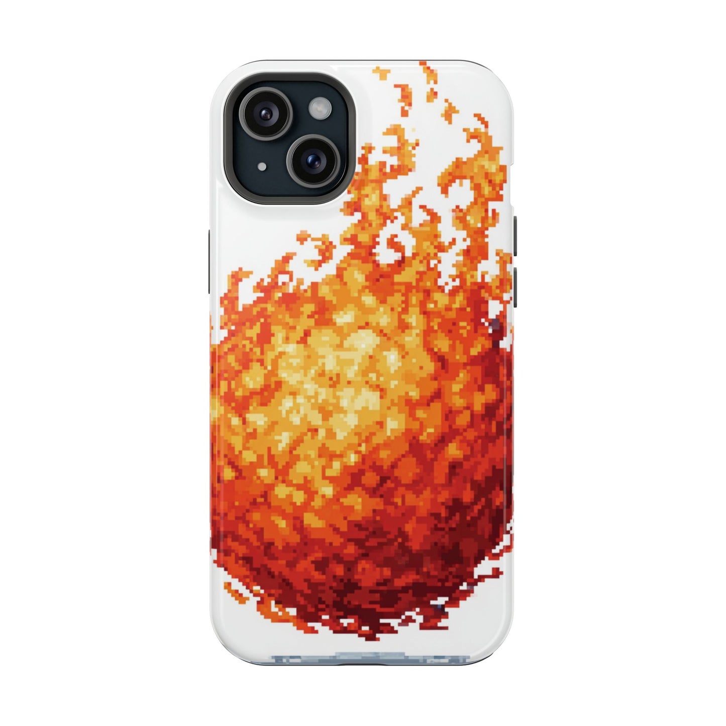 Impact-Resistant Phone Cases with Fiery Design, Protective Case, Unique Phone Cover, Gamer Gift, Trendy Accessibility