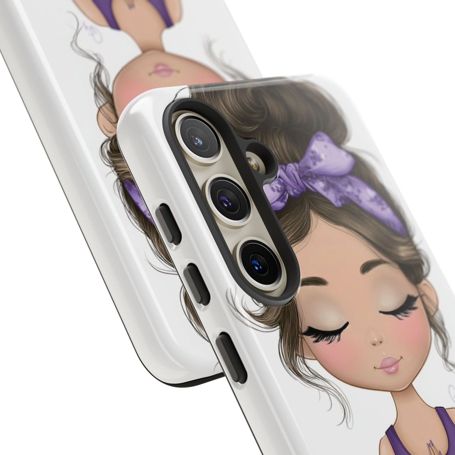 Yoga Phone Case for Mindfulness, Cute Girl Design, Gift for Yogis, Meditation Accessory, Stylish Phone Cover, Zen Vibe