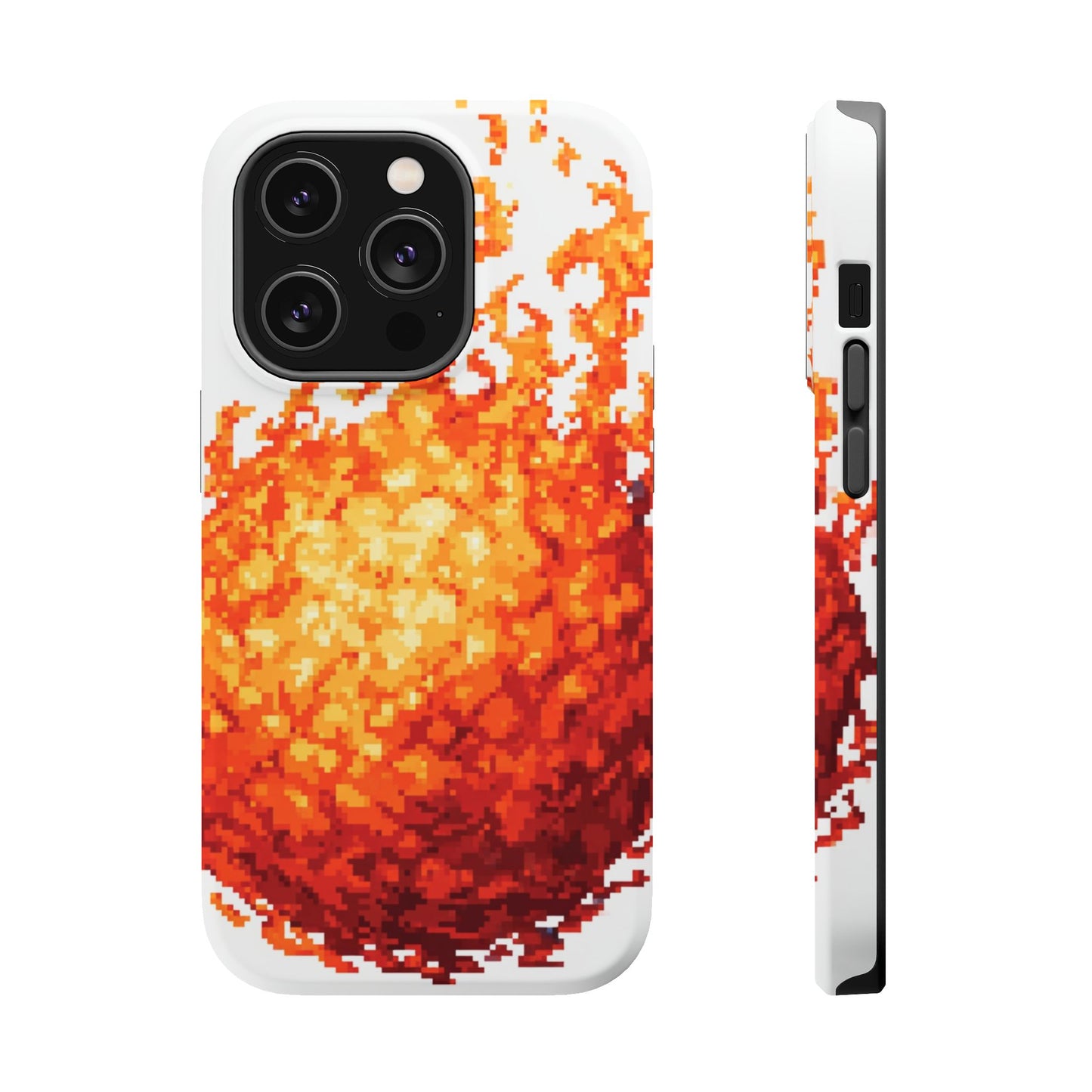 Impact-Resistant Phone Cases with Fiery Design, Protective Case, Unique Phone Cover, Gamer Gift, Trendy Accessibility
