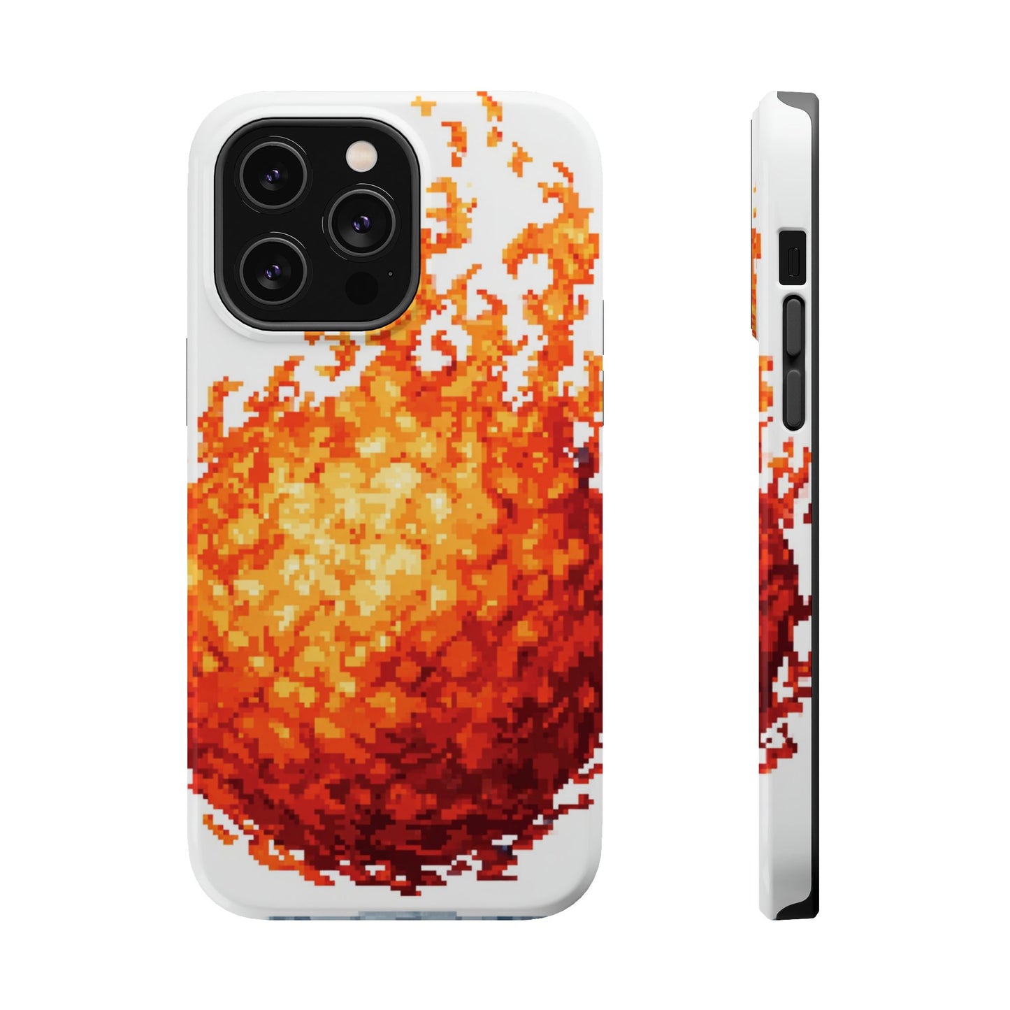 Impact-Resistant Phone Cases with Fiery Design, Protective Case, Unique Phone Cover, Gamer Gift, Trendy Accessibility