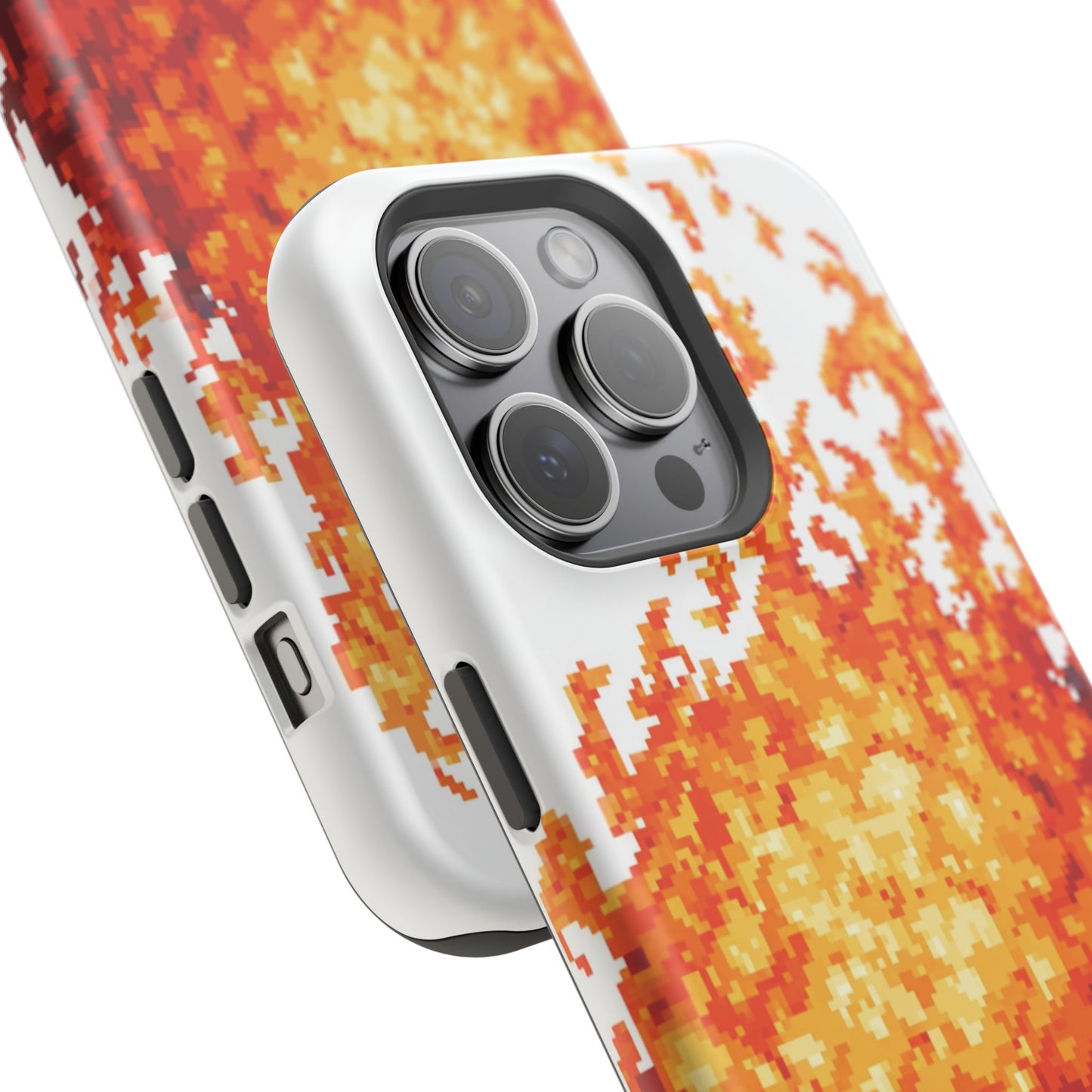 Impact-Resistant Phone Cases with Fiery Design, Protective Case, Unique Phone Cover, Gamer Gift, Trendy Accessibility