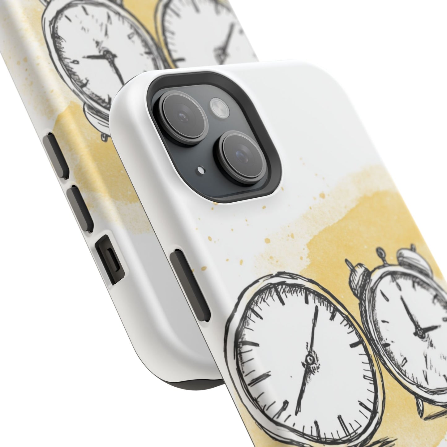 Vintage Clock Phone Case, Impact Resistant Cover for iPhone, Retro Style Gift, Timepiece Design, Unique Phone Accessory