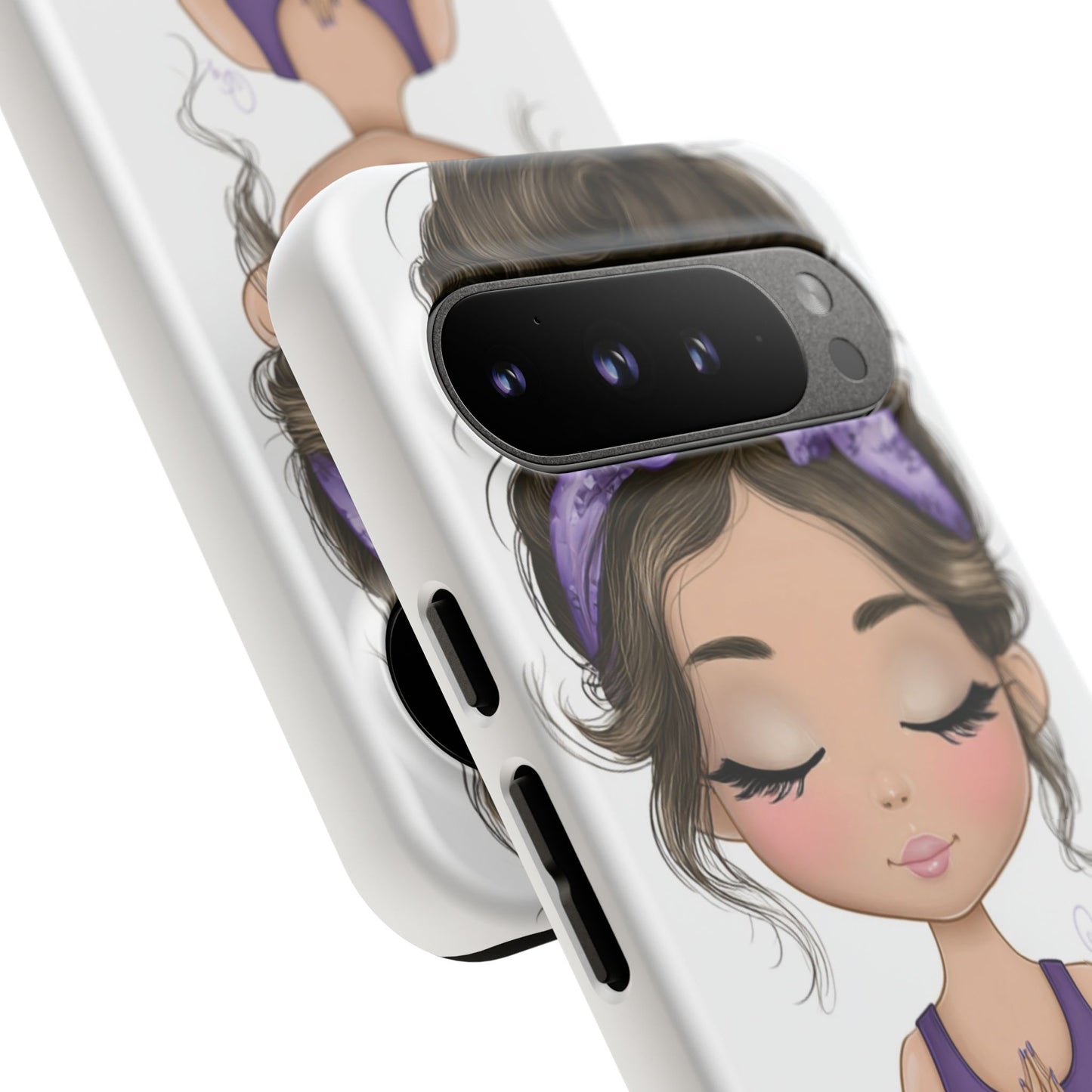 Yoga Phone Case for Mindfulness, Cute Girl Design, Gift for Yogis, Meditation Accessory, Stylish Phone Cover, Zen Vibe