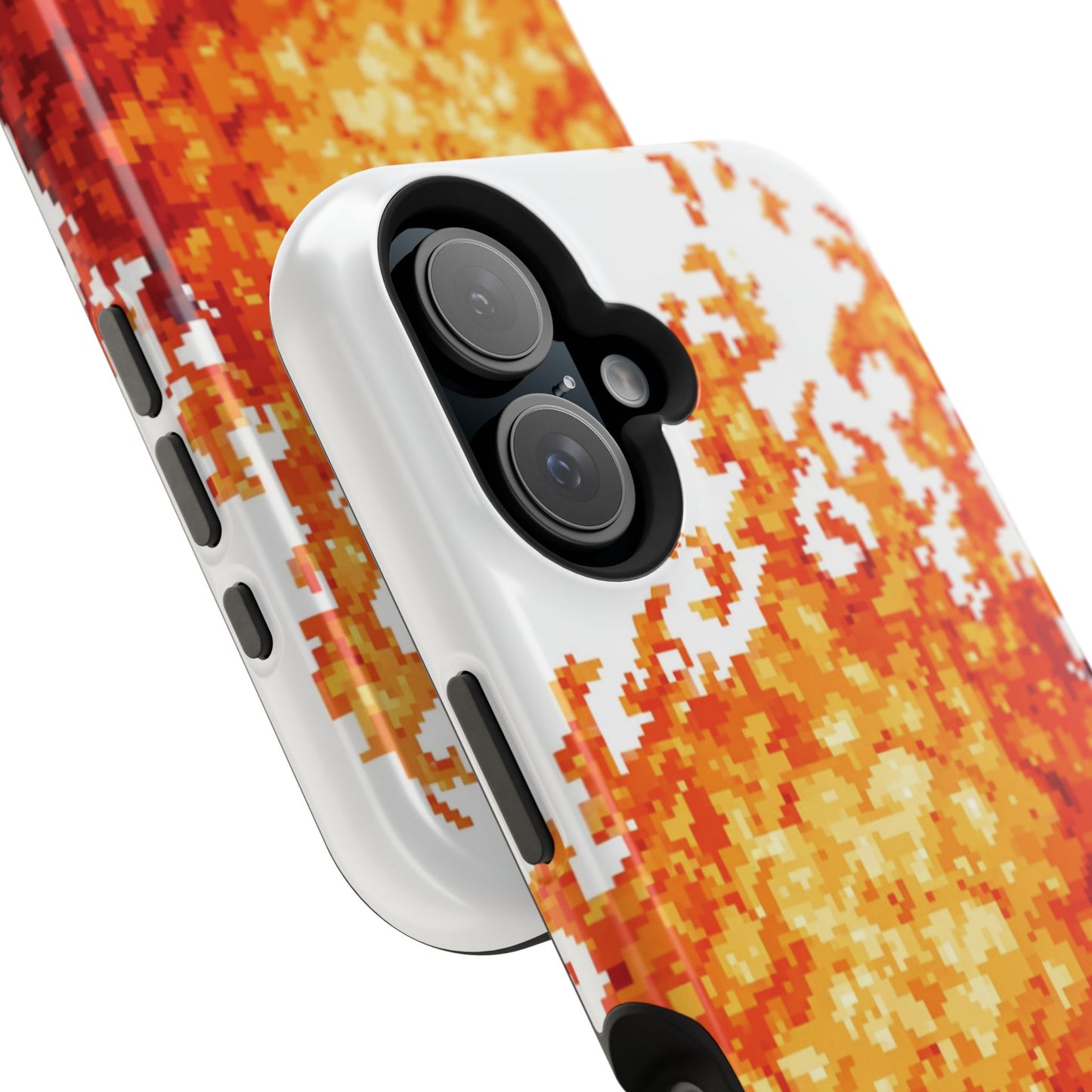 Impact-Resistant Phone Cases with Fiery Design, Protective Case, Unique Phone Cover, Gamer Gift, Trendy Accessibility