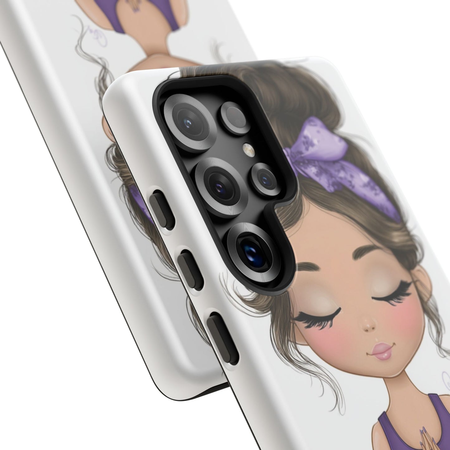Yoga Phone Case for Mindfulness, Cute Girl Design, Gift for Yogis, Meditation Accessory, Stylish Phone Cover, Zen Vibe