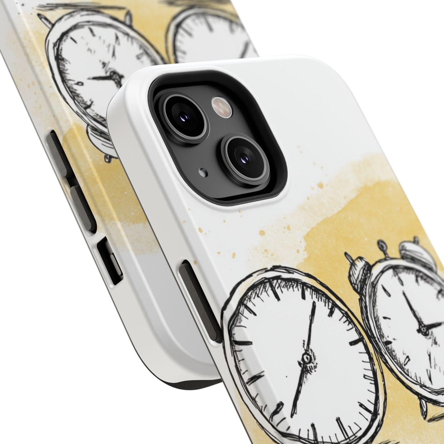 Vintage Clock Phone Case, Impact Resistant Cover for iPhone, Retro Style Gift, Timepiece Design, Unique Phone Accessory