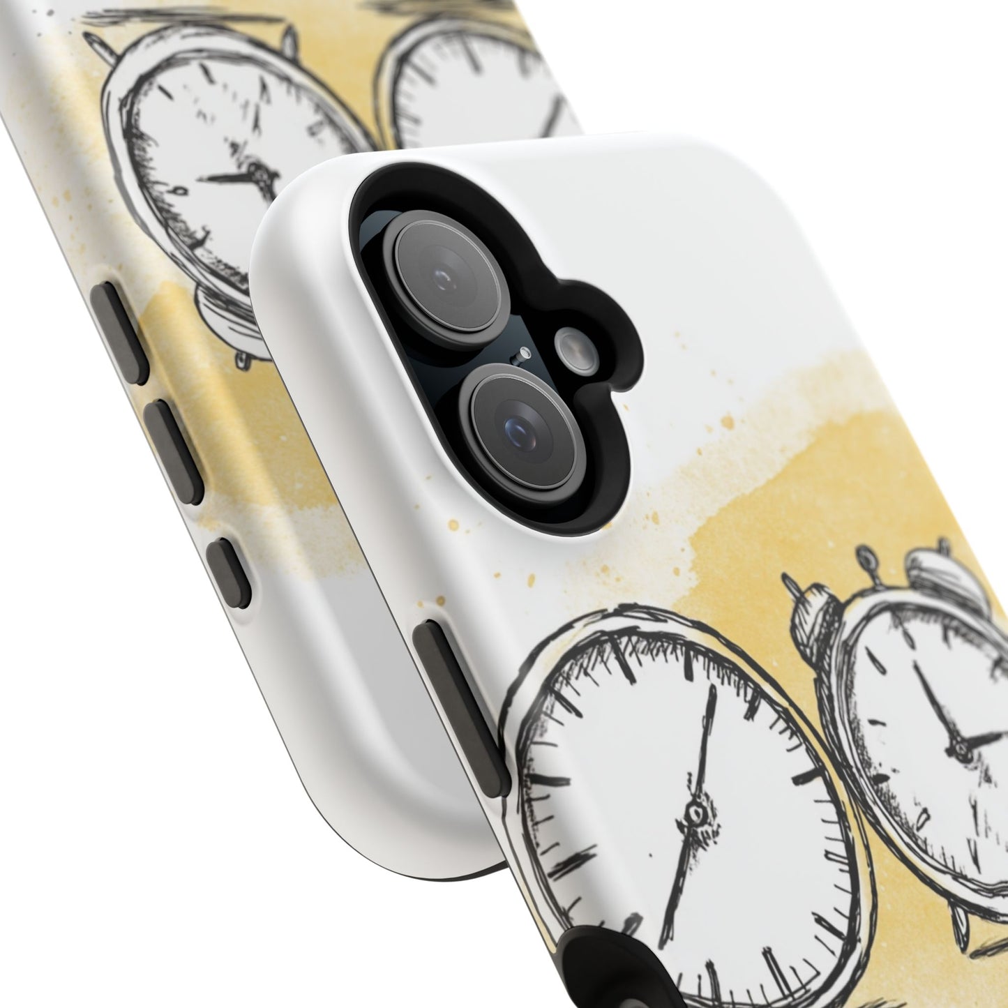 Vintage Clock Phone Case, Impact Resistant Cover for iPhone, Retro Style Gift, Timepiece Design, Unique Phone Accessory