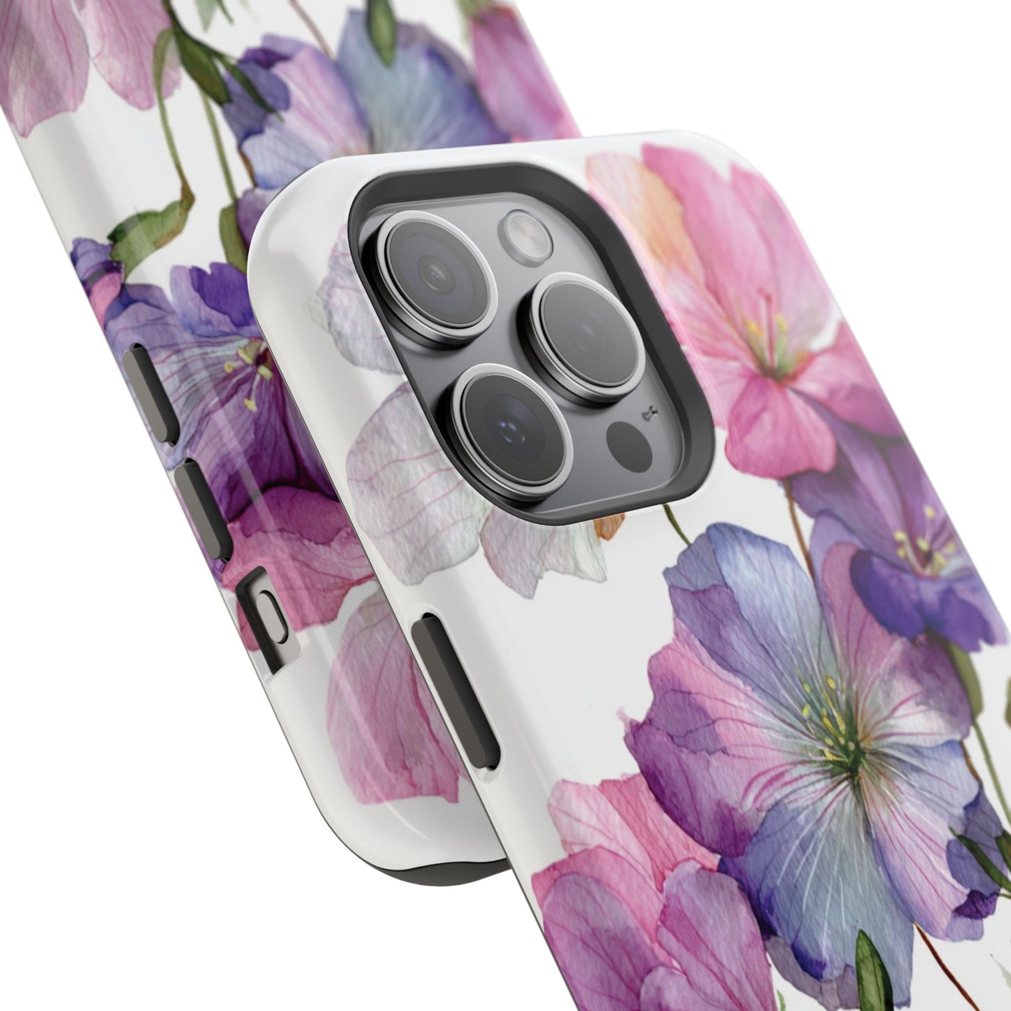 Floral Impact-Resistant Phone Case, Flower Phone Cover, Durable Floral Design Case, Gift for Her, Protective Phone Accessories