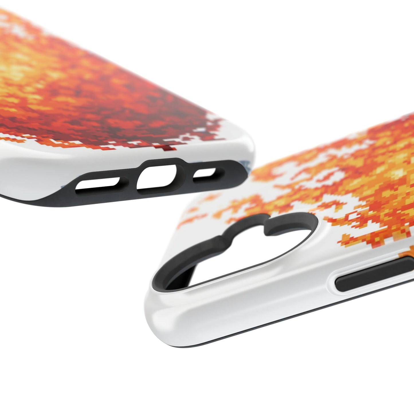 Impact-Resistant Phone Cases with Fiery Design, Protective Case, Unique Phone Cover, Gamer Gift, Trendy Accessibility
