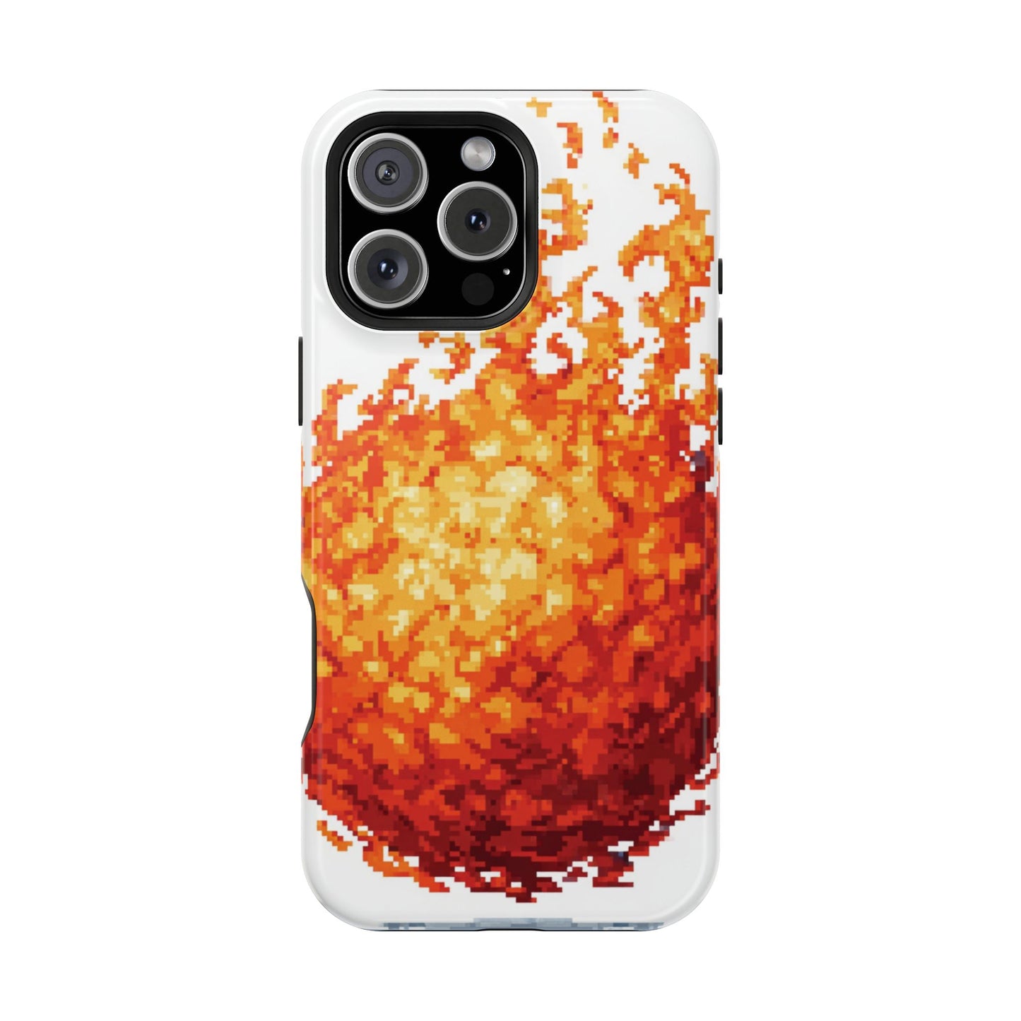 Impact-Resistant Phone Cases with Fiery Design, Protective Case, Unique Phone Cover, Gamer Gift, Trendy Accessibility