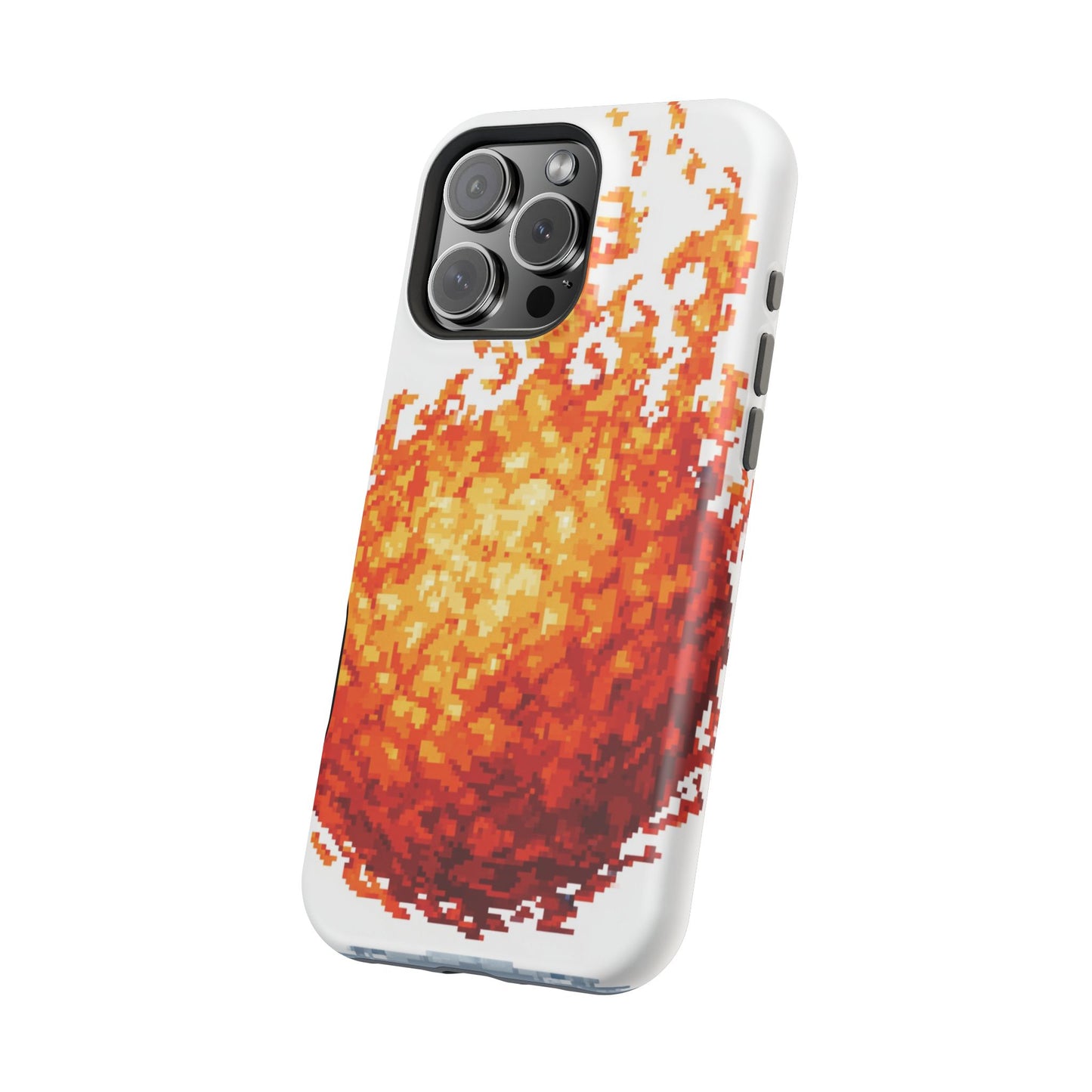 Impact-Resistant Phone Cases with Fiery Design, Protective Case, Unique Phone Cover, Gamer Gift, Trendy Accessibility