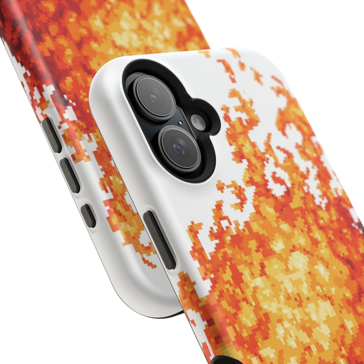 Impact-Resistant Phone Cases with Fiery Design, Protective Case, Unique Phone Cover, Gamer Gift, Trendy Accessibility
