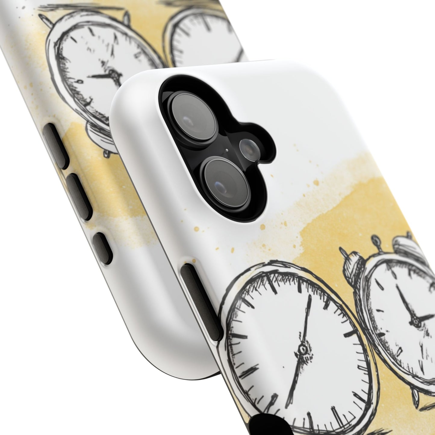 Vintage Clock Phone Case, Impact Resistant Cover for iPhone, Retro Style Gift, Timepiece Design, Unique Phone Accessory