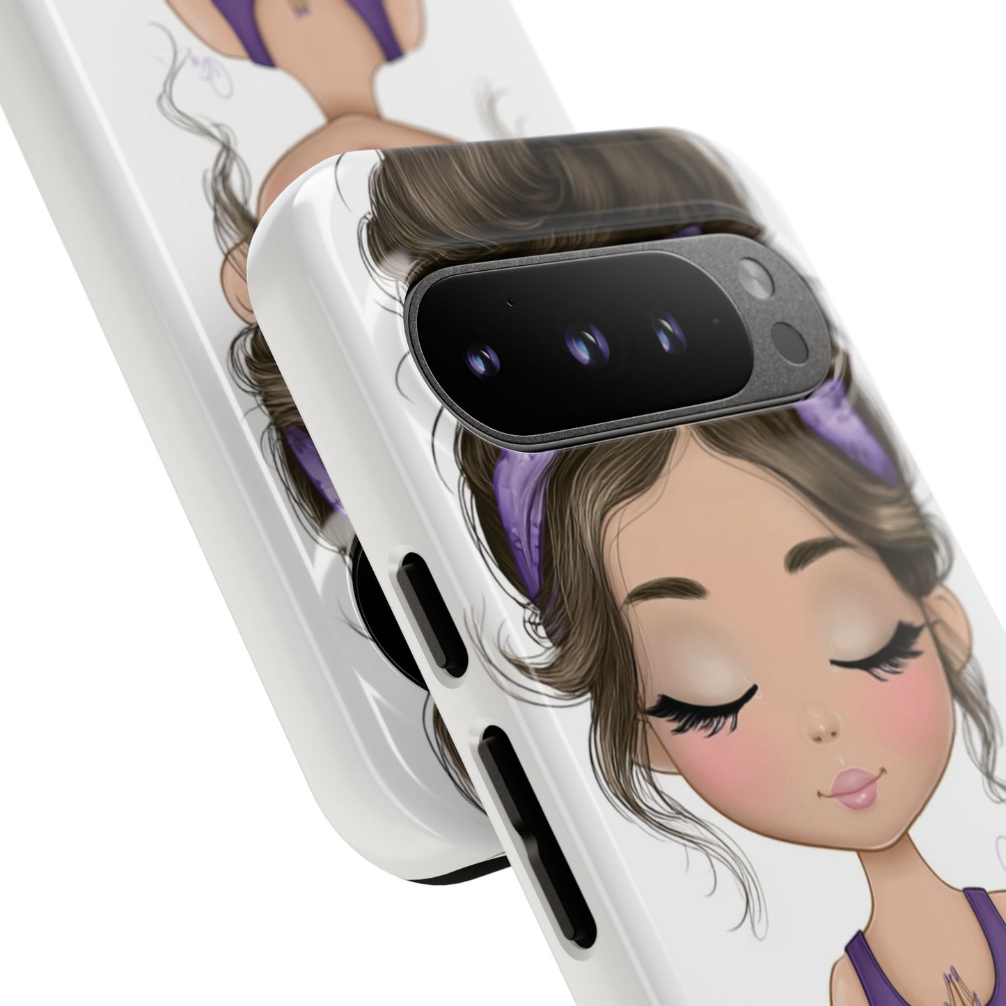 Yoga Phone Case for Mindfulness, Cute Girl Design, Gift for Yogis, Meditation Accessory, Stylish Phone Cover, Zen Vibe