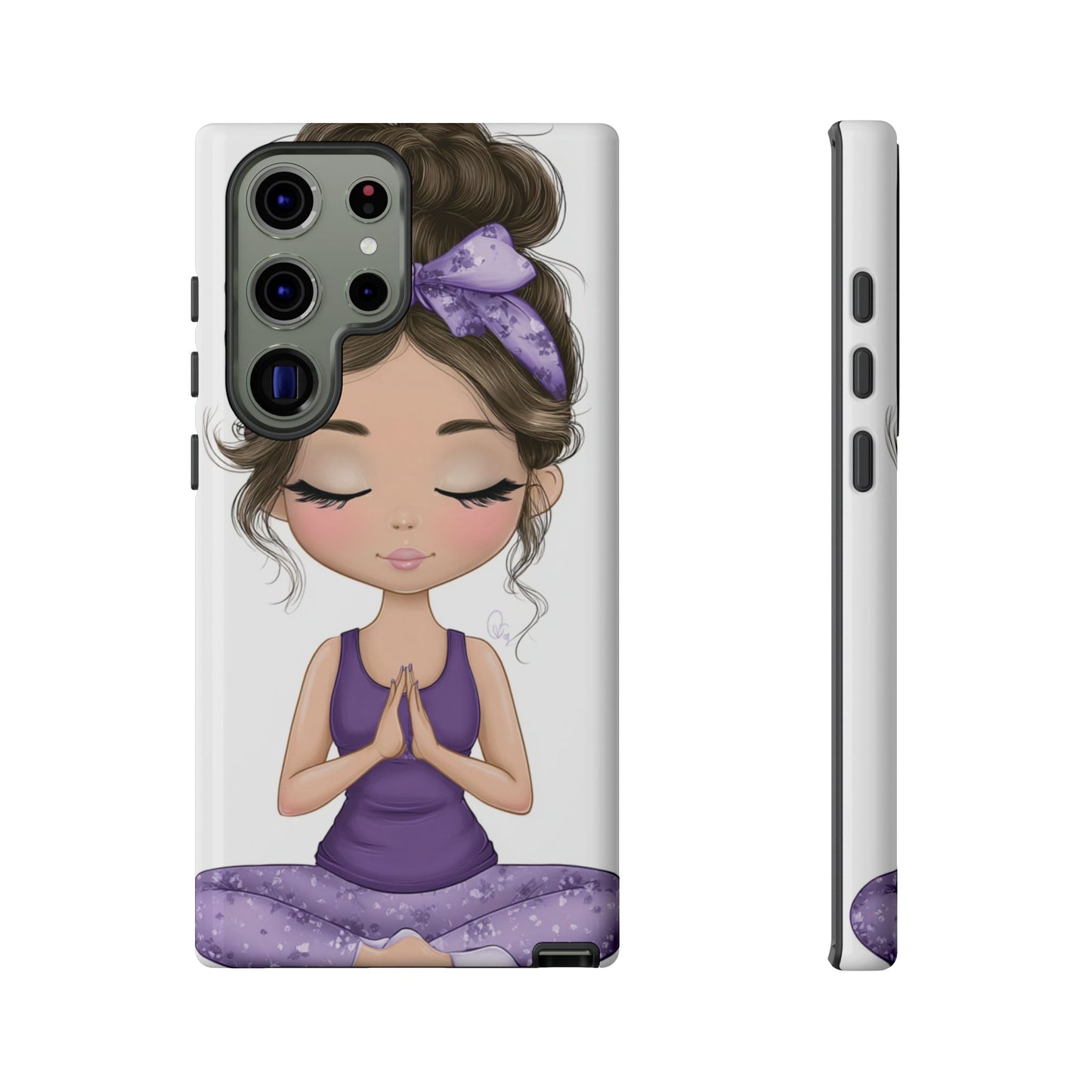 Yoga Phone Case for Mindfulness, Cute Girl Design, Gift for Yogis, Meditation Accessory, Stylish Phone Cover, Zen Vibe