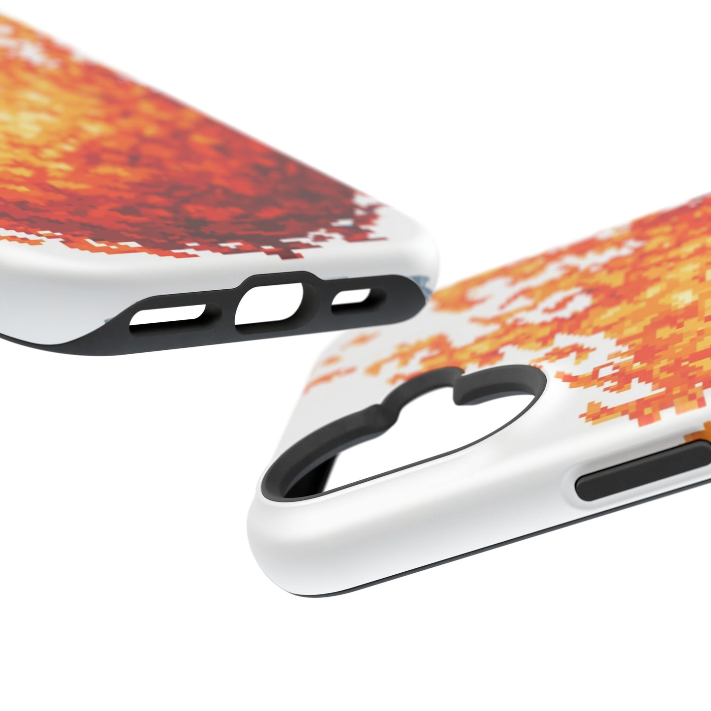 Impact-Resistant Phone Cases with Fiery Design, Protective Case, Unique Phone Cover, Gamer Gift, Trendy Accessibility