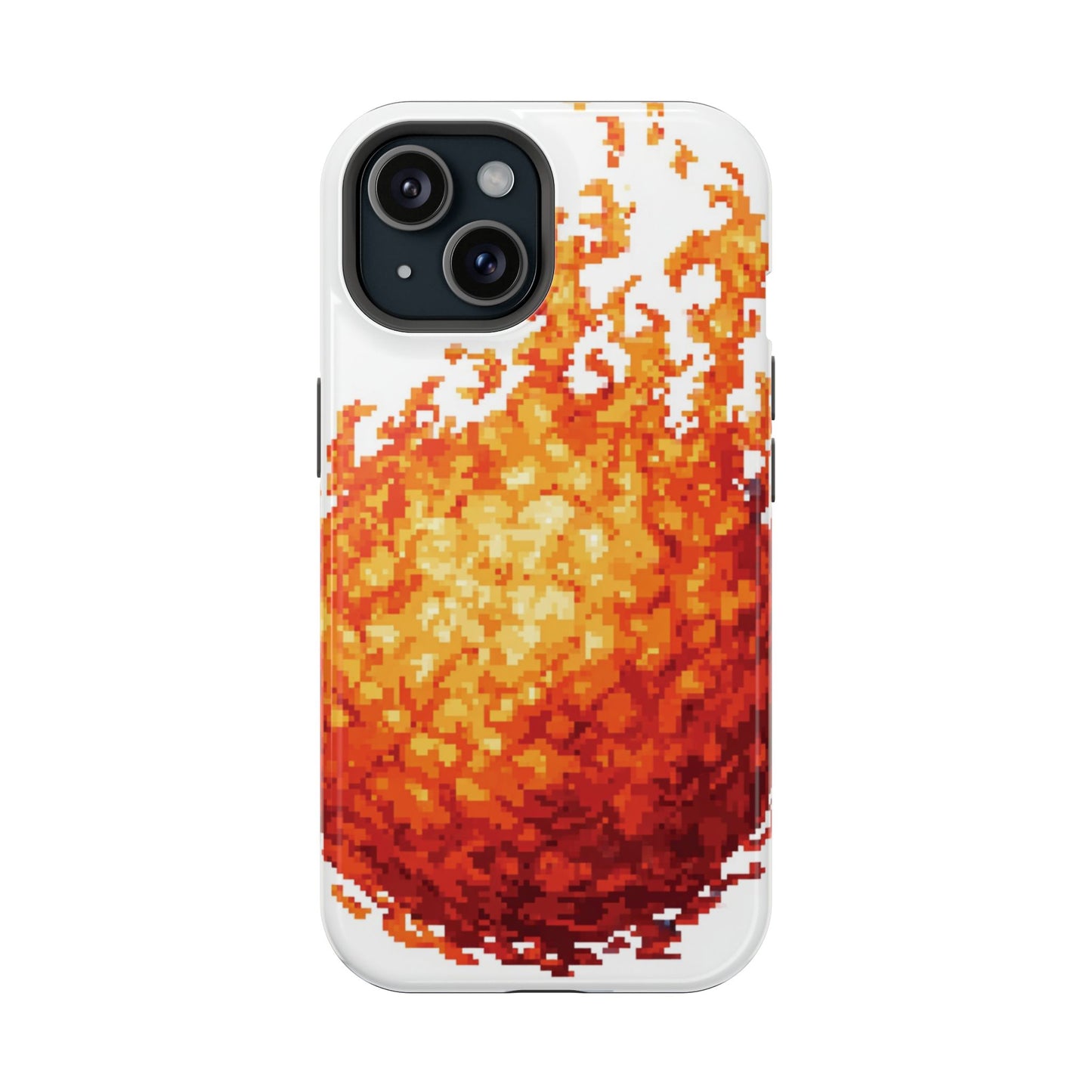 Impact-Resistant Phone Cases with Fiery Design, Protective Case, Unique Phone Cover, Gamer Gift, Trendy Accessibility
