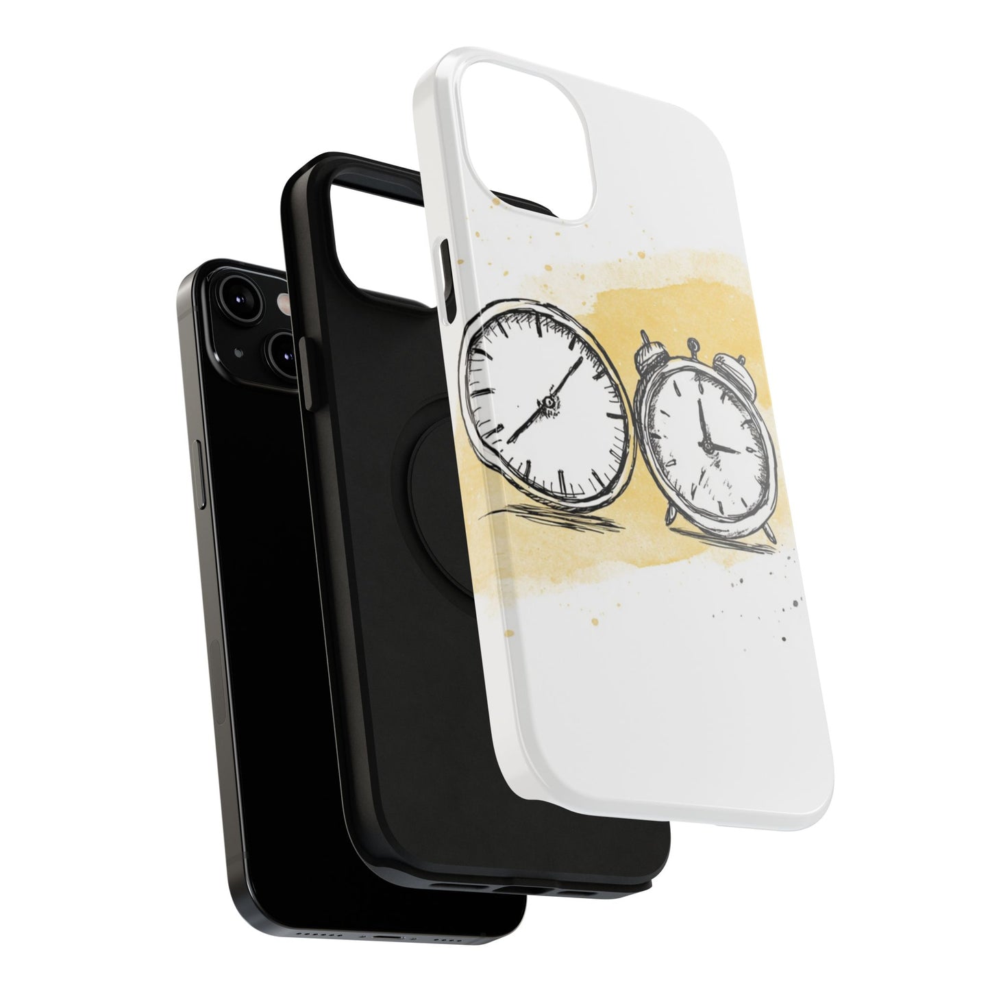Vintage Clock Phone Case, Impact Resistant Cover for iPhone, Retro Style Gift, Timepiece Design, Unique Phone Accessory