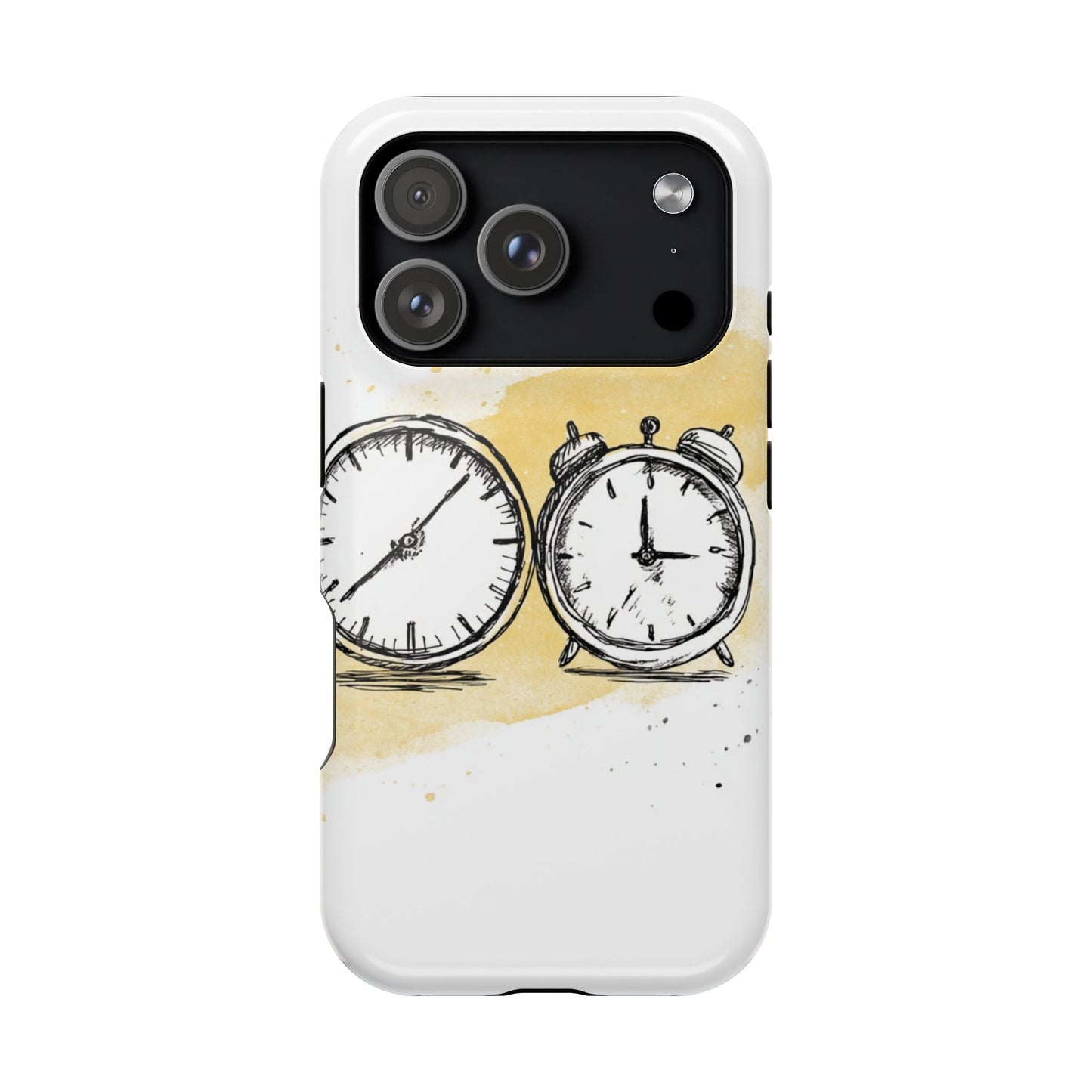 Vintage Clock Phone Case, Impact Resistant Cover for iPhone, Retro Style Gift, Timepiece Design, Unique Phone Accessory
