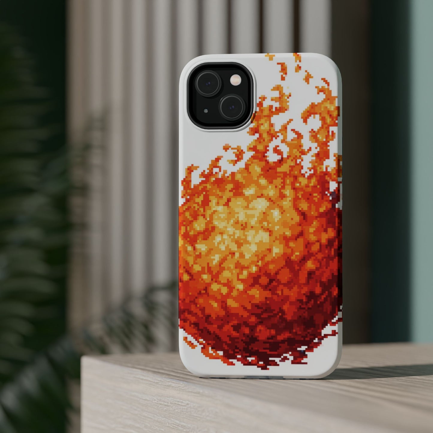 Impact-Resistant Phone Cases with Fiery Design, Protective Case, Unique Phone Cover, Gamer Gift, Trendy Accessibility