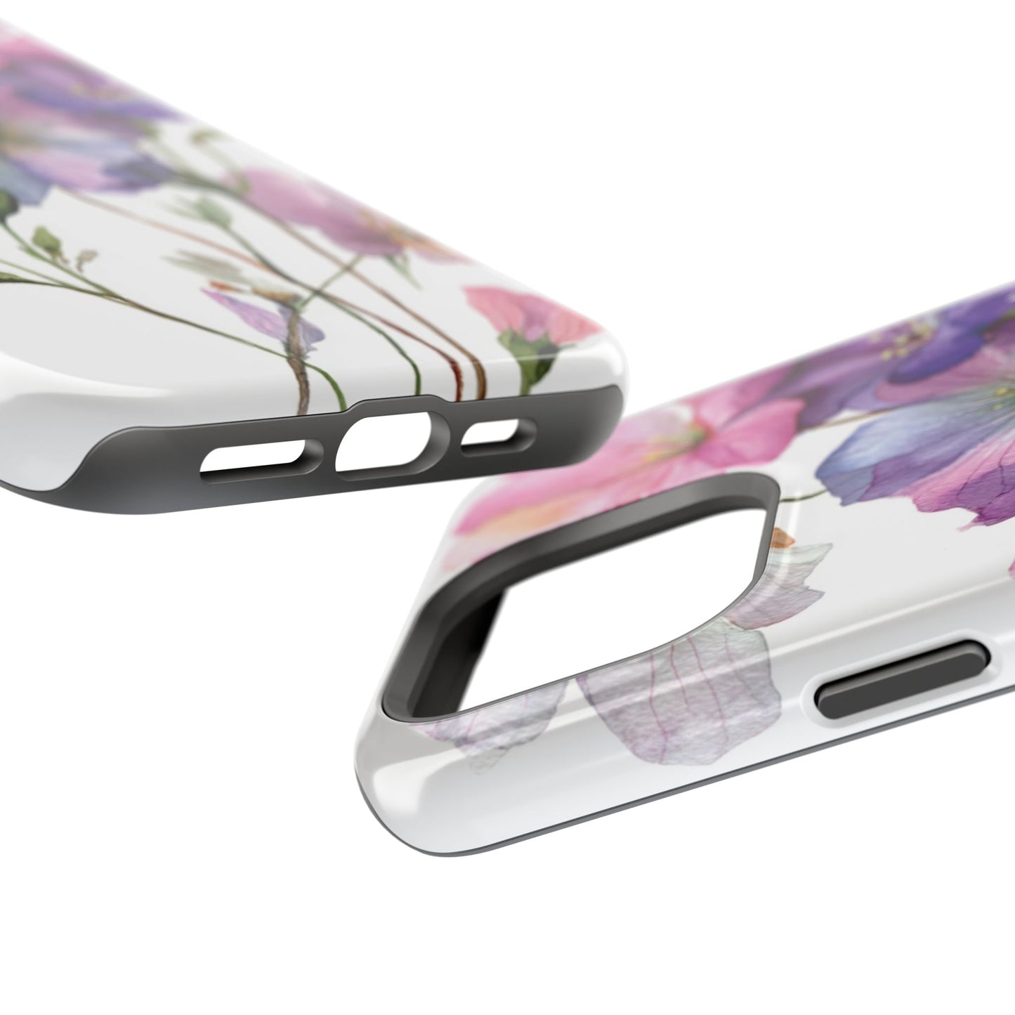 Floral Impact-Resistant Phone Case, Flower Phone Cover, Durable Floral Design Case, Gift for Her, Protective Phone Accessories