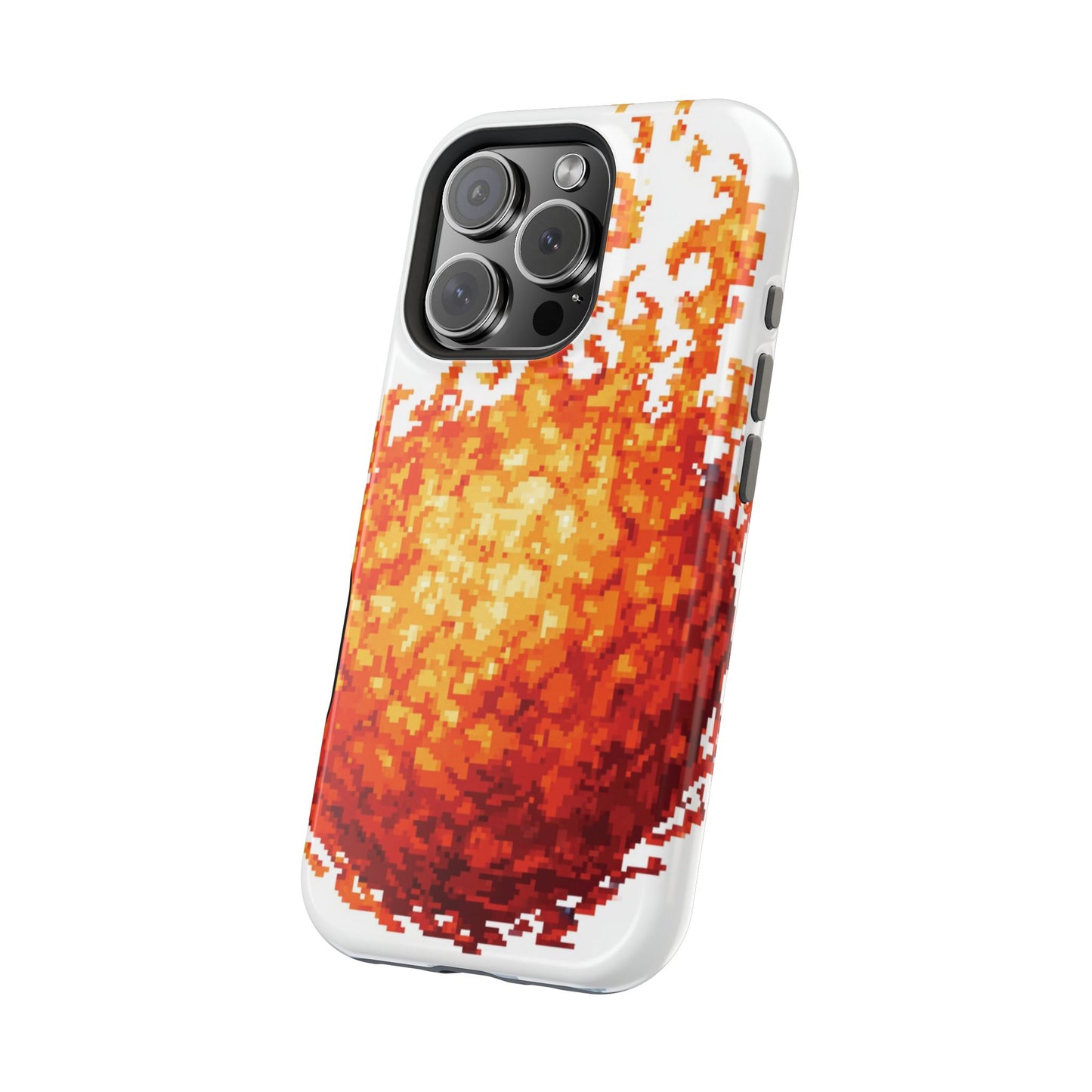 Impact-Resistant Phone Cases with Fiery Design, Protective Case, Unique Phone Cover, Gamer Gift, Trendy Accessibility