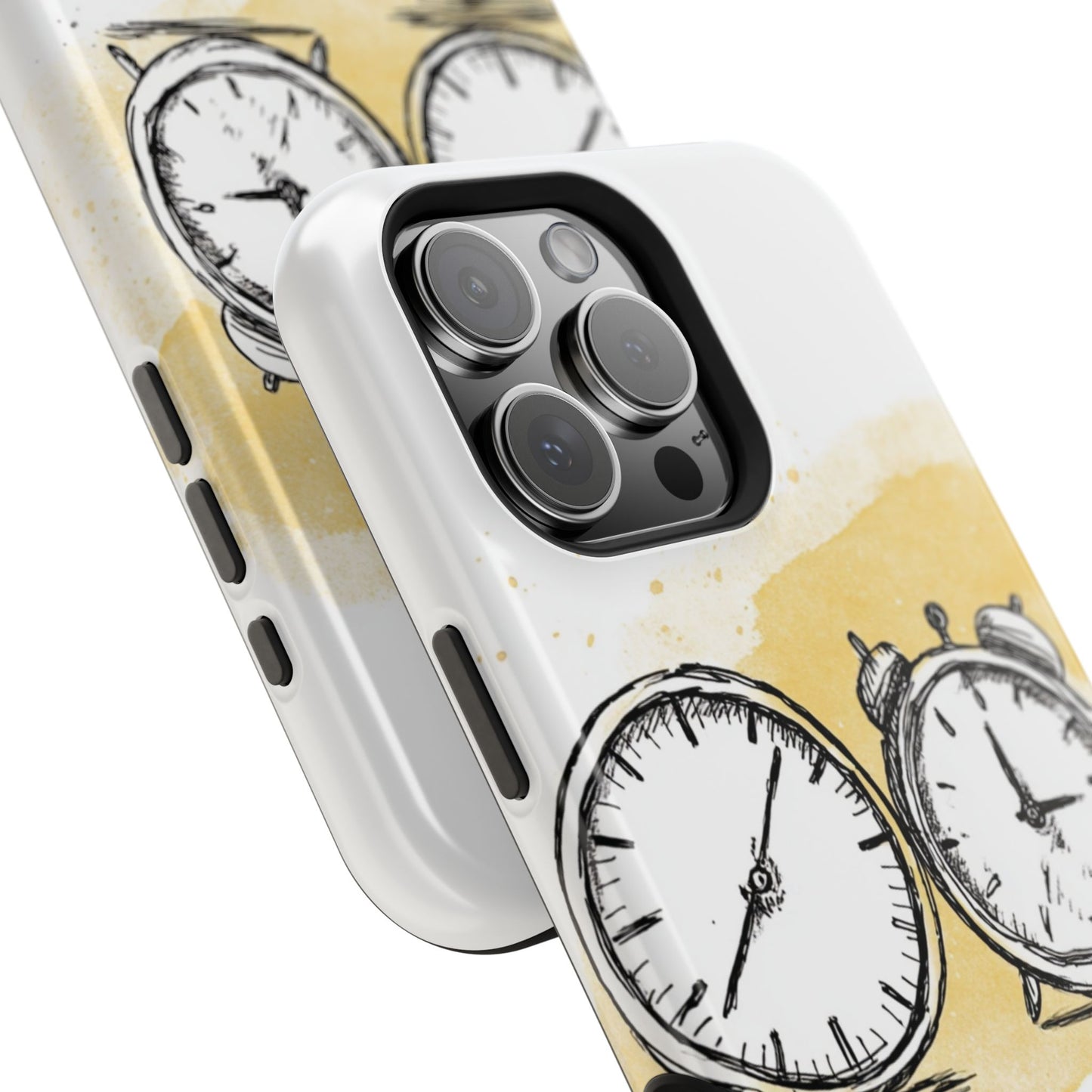 Vintage Clock Phone Case, Impact Resistant Cover for iPhone, Retro Style Gift, Timepiece Design, Unique Phone Accessory