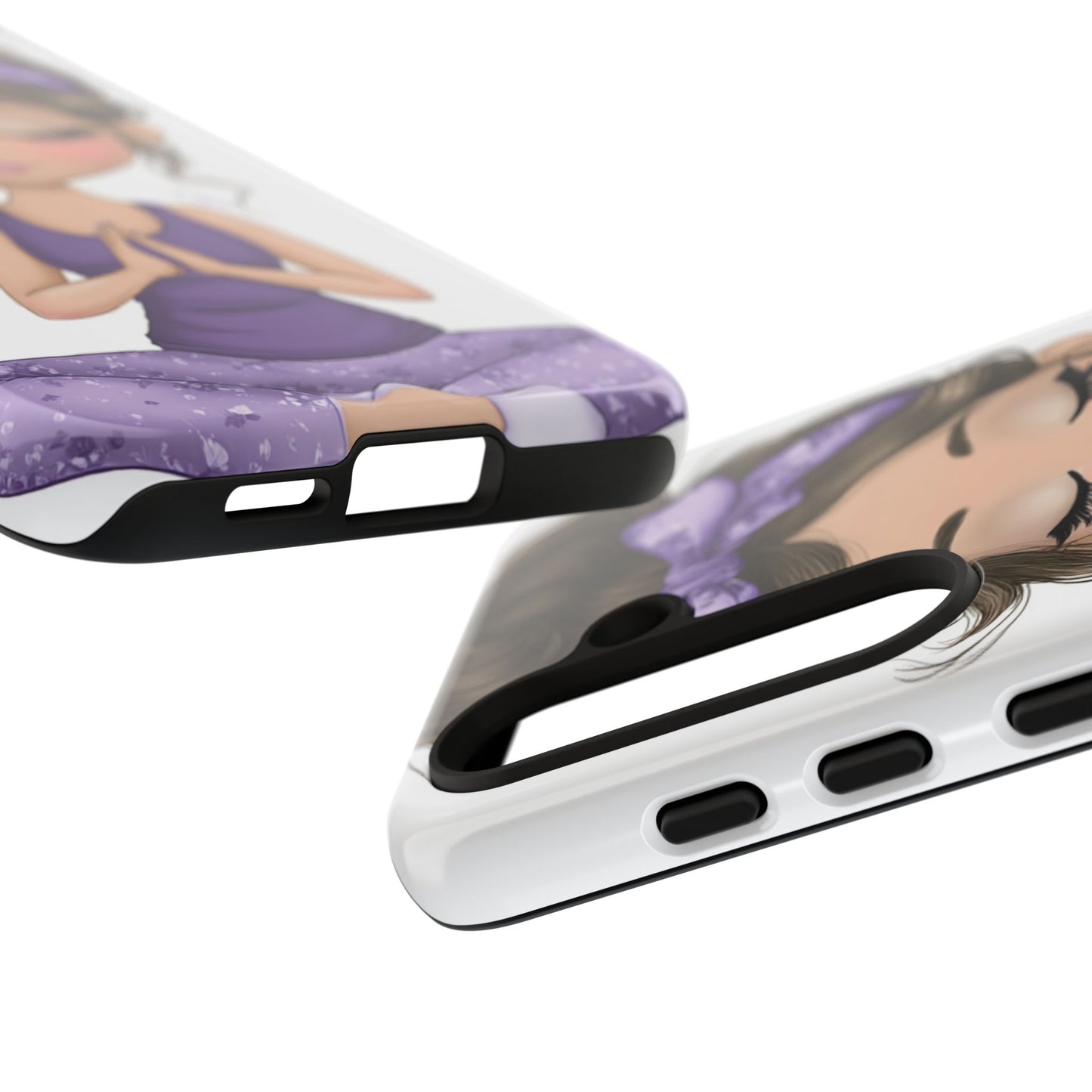 Yoga Phone Case for Mindfulness, Cute Girl Design, Gift for Yogis, Meditation Accessory, Stylish Phone Cover, Zen Vibe