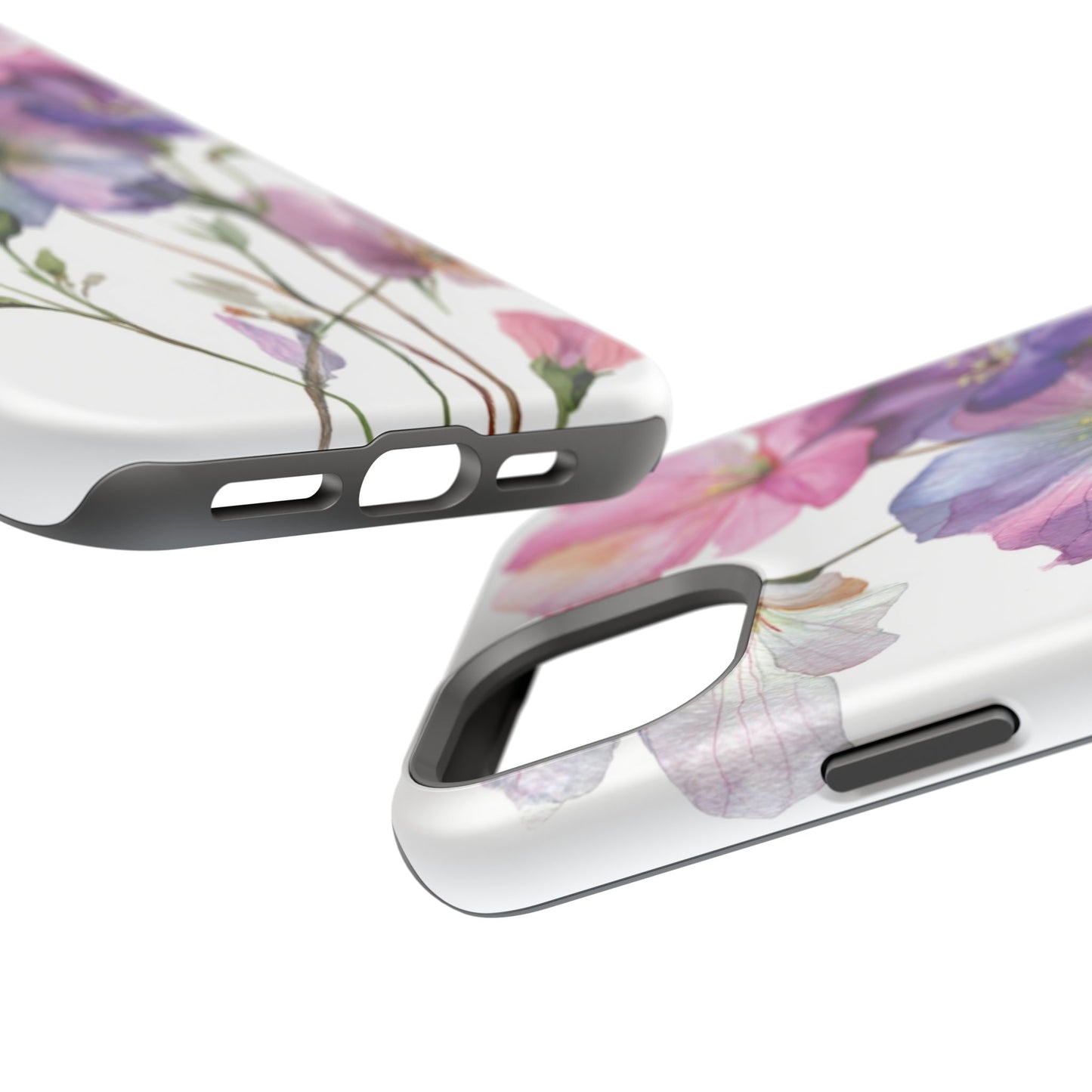 Floral Impact-Resistant Phone Case, Flower Phone Cover, Durable Floral Design Case, Gift for Her, Protective Phone Accessories