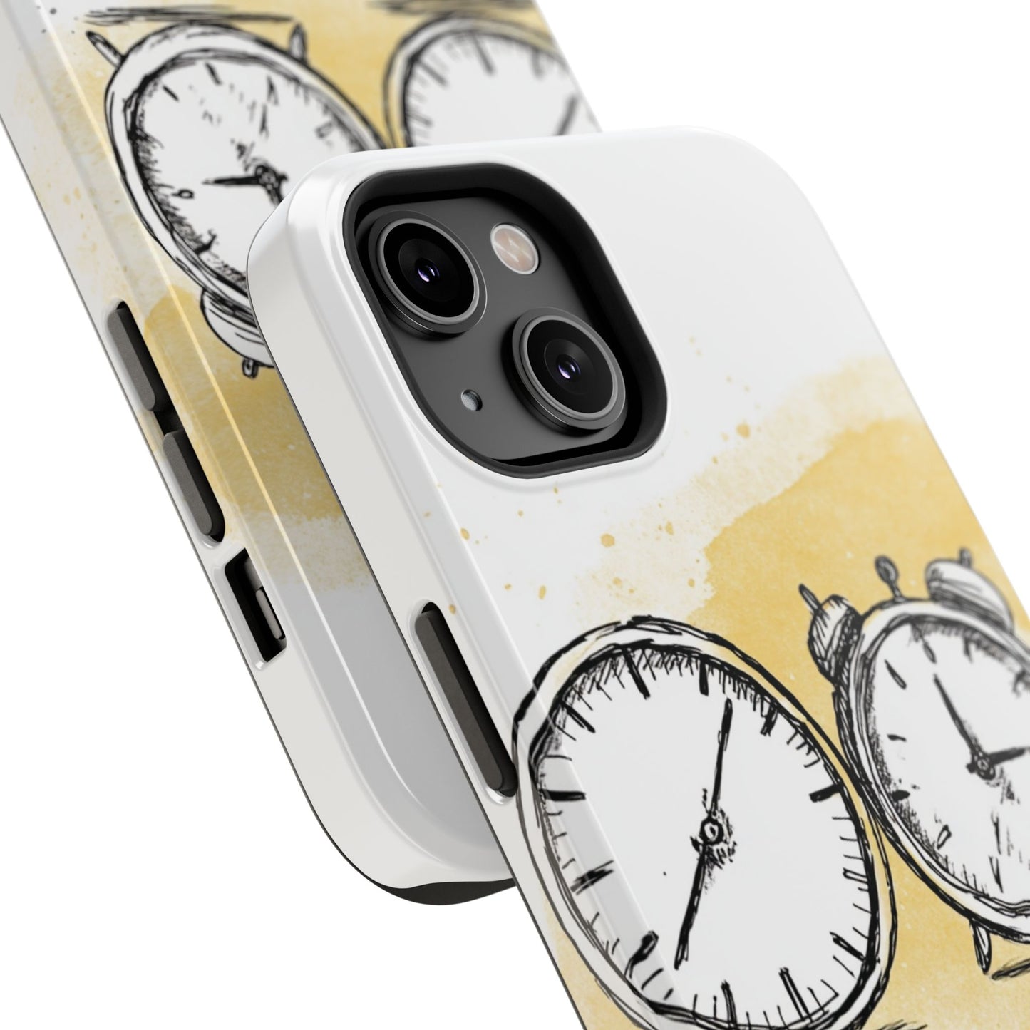 Vintage Clock Phone Case, Impact Resistant Cover for iPhone, Retro Style Gift, Timepiece Design, Unique Phone Accessory