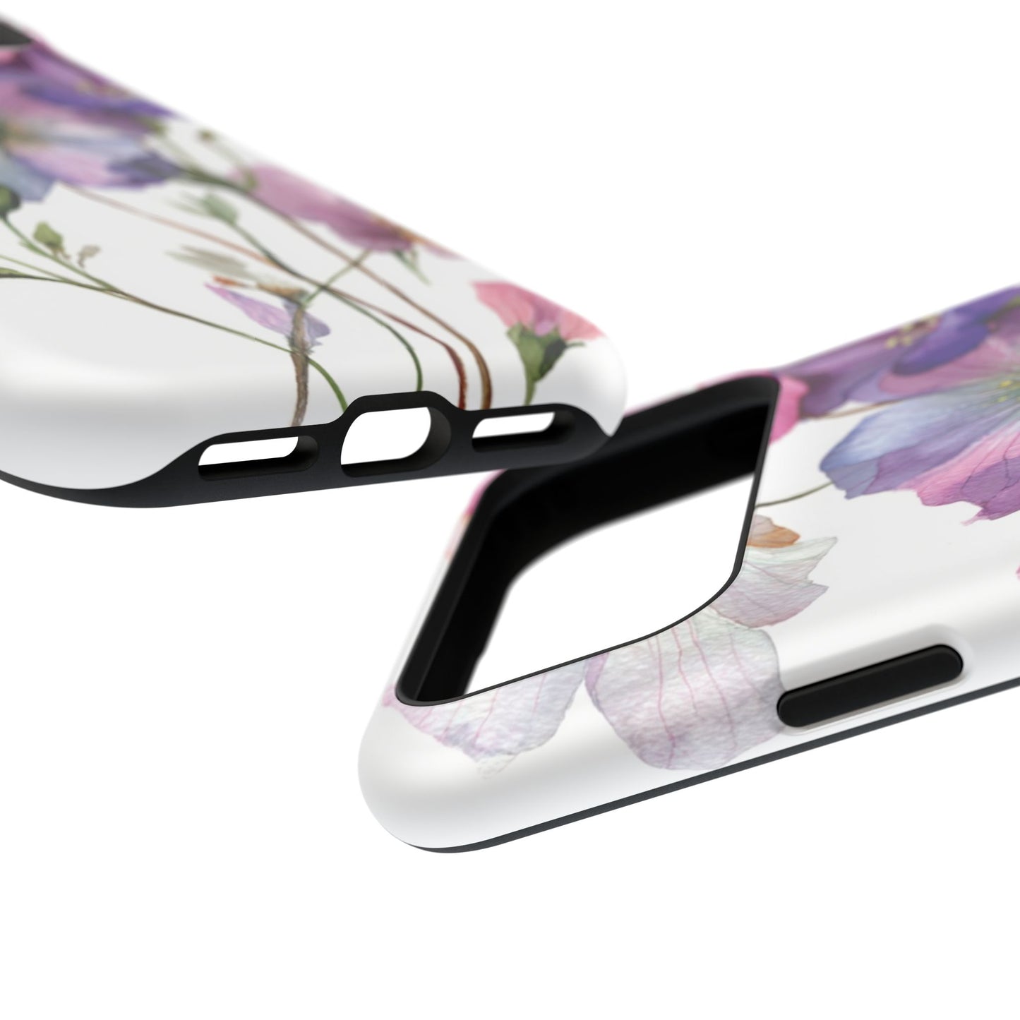Floral Impact-Resistant Phone Case, Flower Phone Cover, Durable Floral Design Case, Gift for Her, Protective Phone Accessories