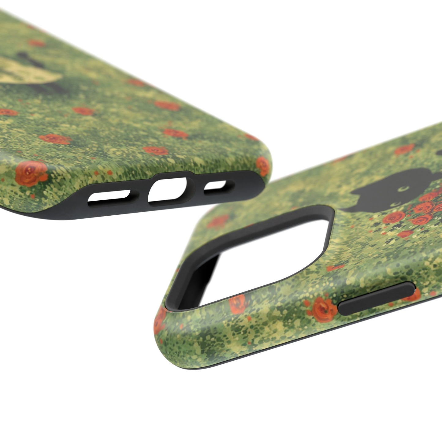 Cute Cat Floral Phone Case, Impact-Resistant Cases, Stylish Protection, Gift for Cat Lovers, Birthday Presents, Unique Accessories