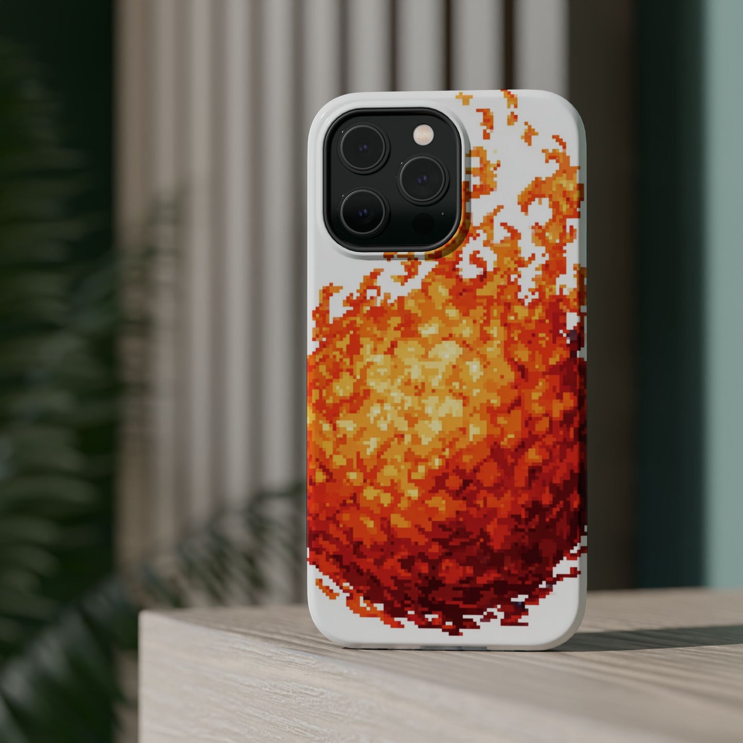 Impact-Resistant Phone Cases with Fiery Design, Protective Case, Unique Phone Cover, Gamer Gift, Trendy Accessibility