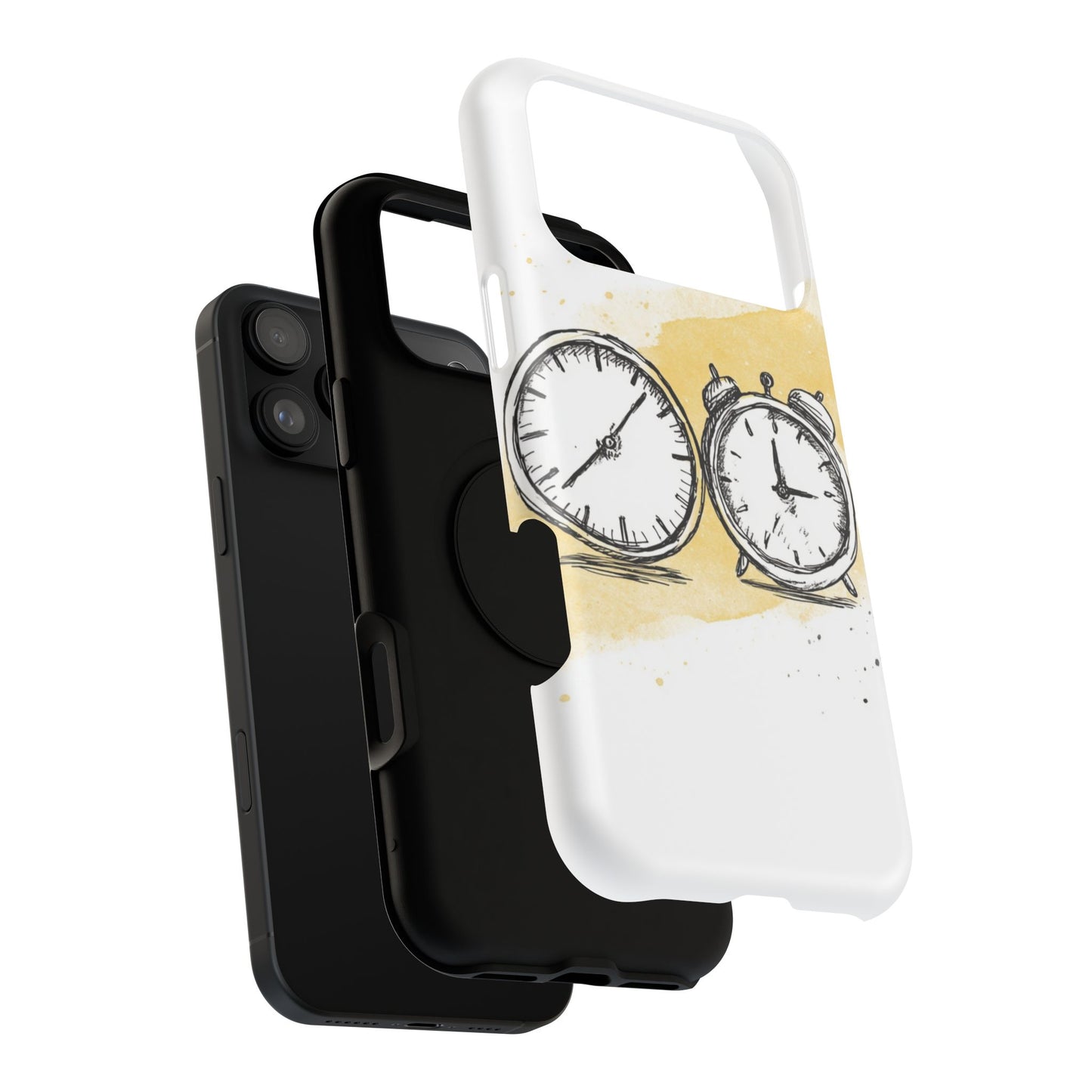 Vintage Clock Phone Case, Impact Resistant Cover for iPhone, Retro Style Gift, Timepiece Design, Unique Phone Accessory