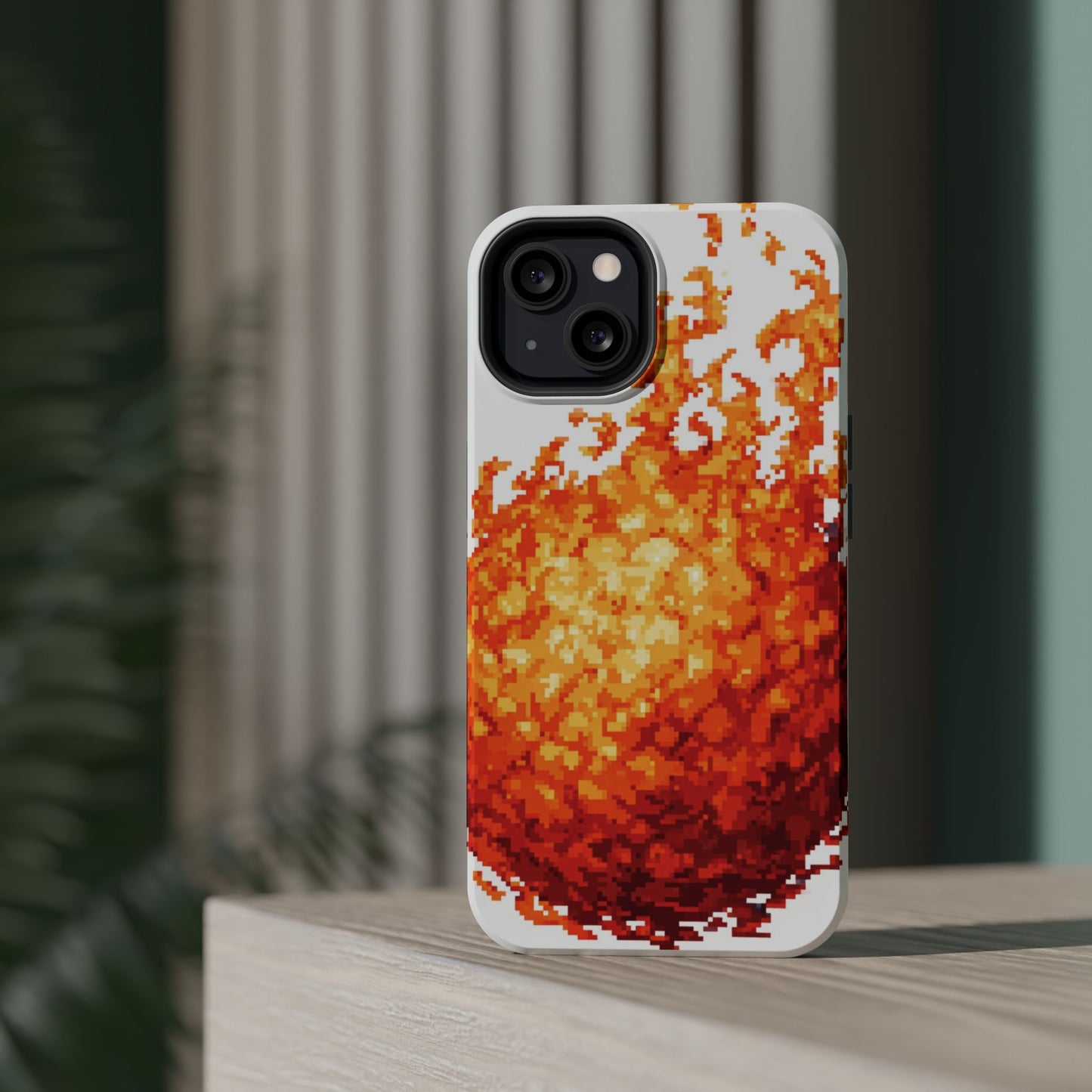 Impact-Resistant Phone Cases with Fiery Design, Protective Case, Unique Phone Cover, Gamer Gift, Trendy Accessibility