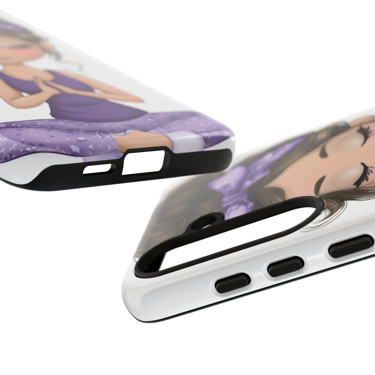Yoga Phone Case for Mindfulness, Cute Girl Design, Gift for Yogis, Meditation Accessory, Stylish Phone Cover, Zen Vibe