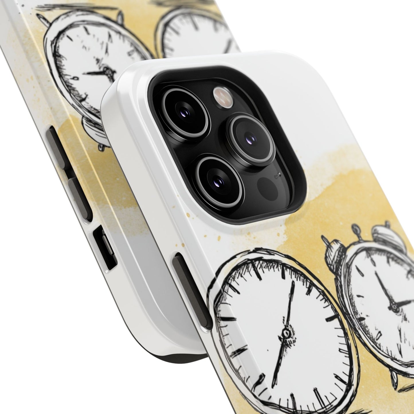 Vintage Clock Phone Case, Impact Resistant Cover for iPhone, Retro Style Gift, Timepiece Design, Unique Phone Accessory