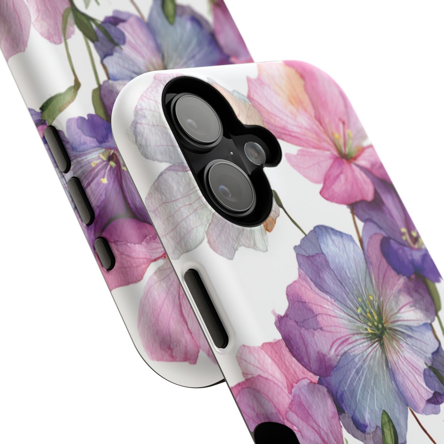 Floral Impact-Resistant Phone Case, Flower Phone Cover, Durable Floral Design Case, Gift for Her, Protective Phone Accessories
