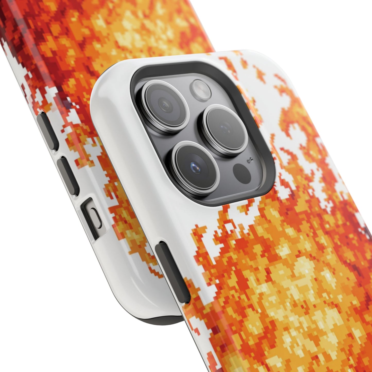 Impact-Resistant Phone Cases with Fiery Design, Protective Case, Unique Phone Cover, Gamer Gift, Trendy Accessibility