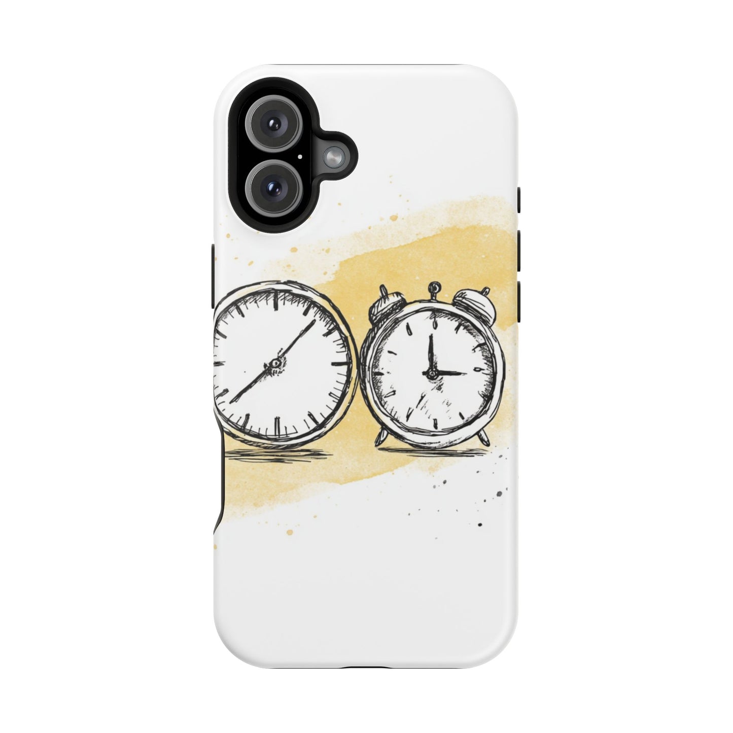 Vintage Clock Phone Case, Impact Resistant Cover for iPhone, Retro Style Gift, Timepiece Design, Unique Phone Accessory